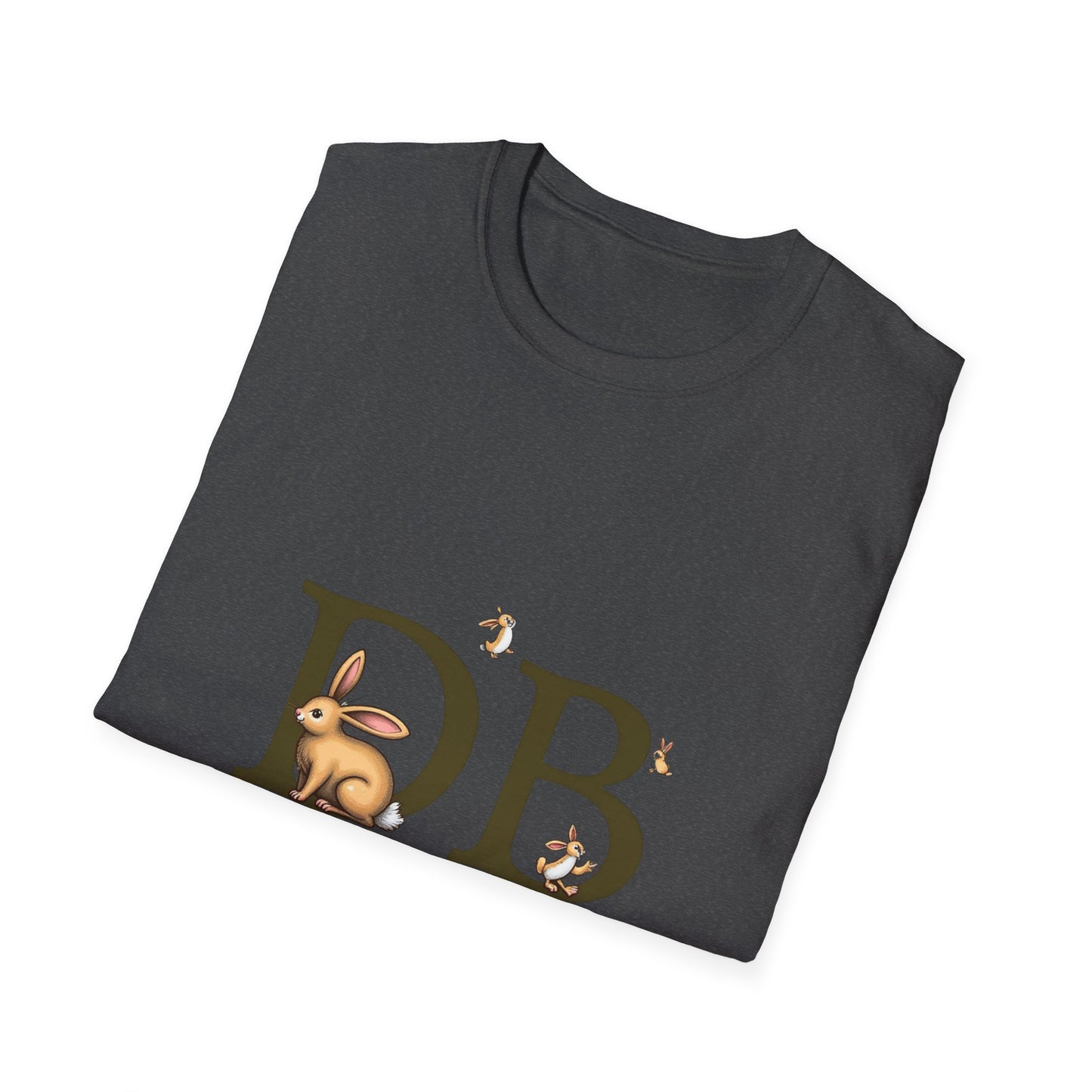 Dust Bunny Unisex Softstyle T-Shirt – Cute Animal Graphic Tee for Animal Lovers