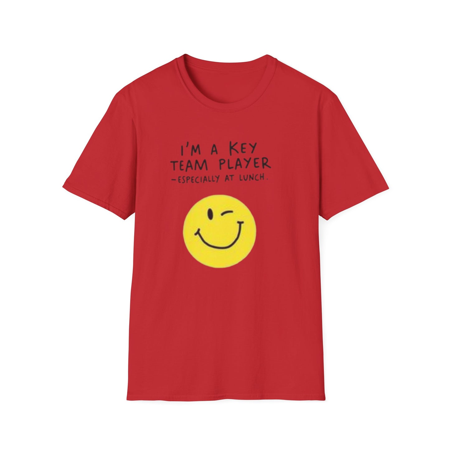 Humorous Unisex Softstyle T-Shirt - "I'm a Key Team Player"