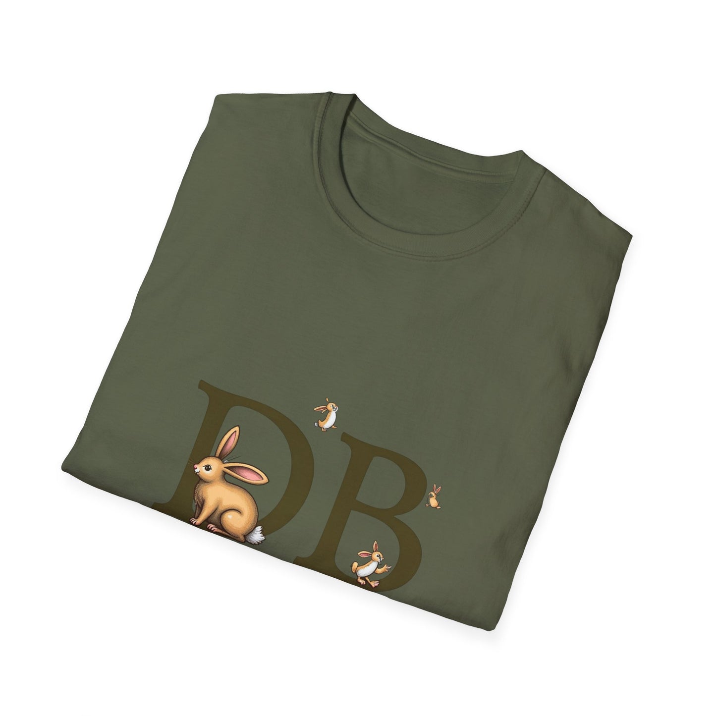 Dust Bunny Unisex Softstyle T-Shirt – Cute Animal Graphic Tee for Animal Lovers