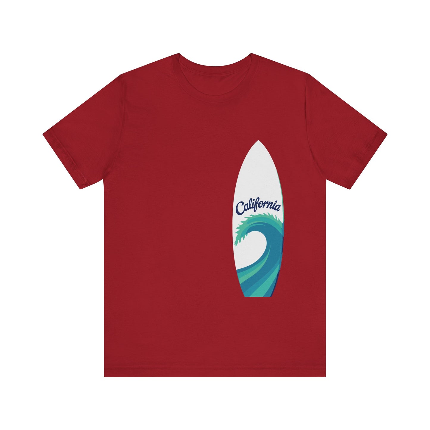 Surfboard Wave Unisex T-Shirt - California Minimalist Design