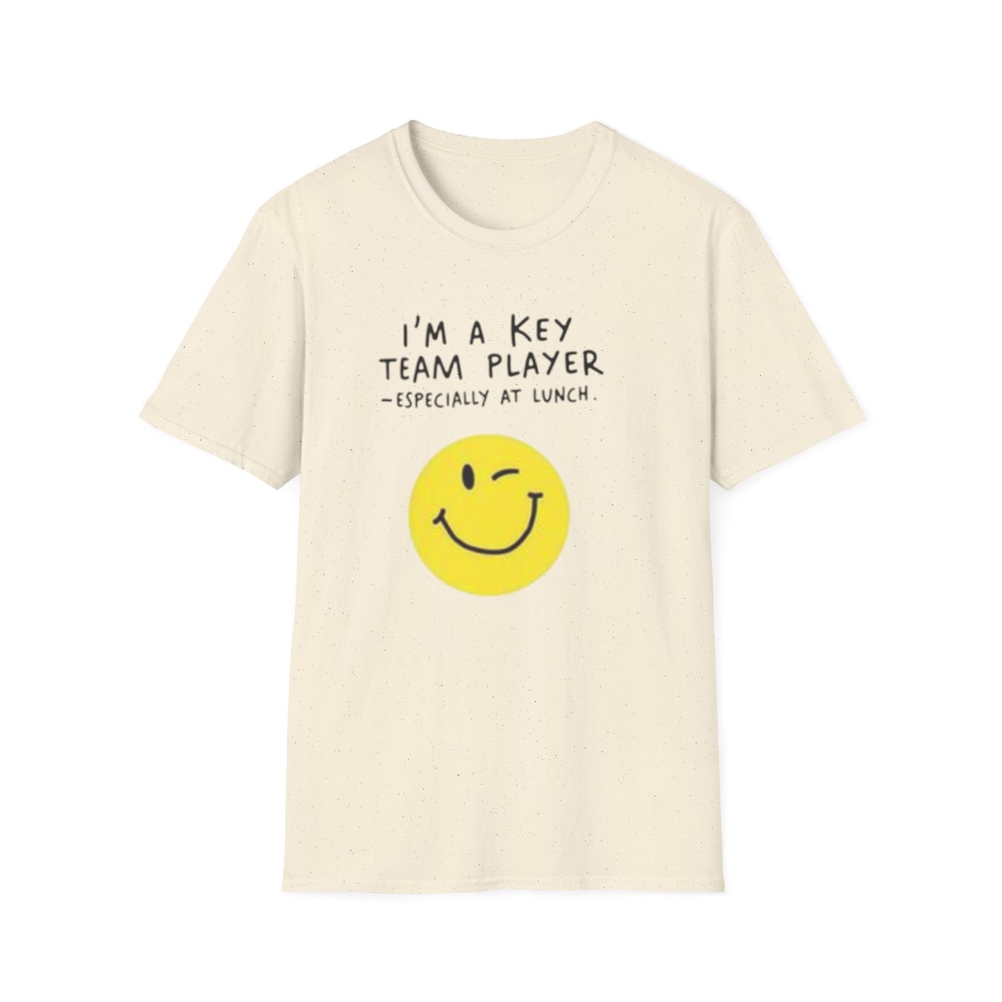 Humorous Unisex Softstyle T-Shirt - "I'm a Key Team Player"