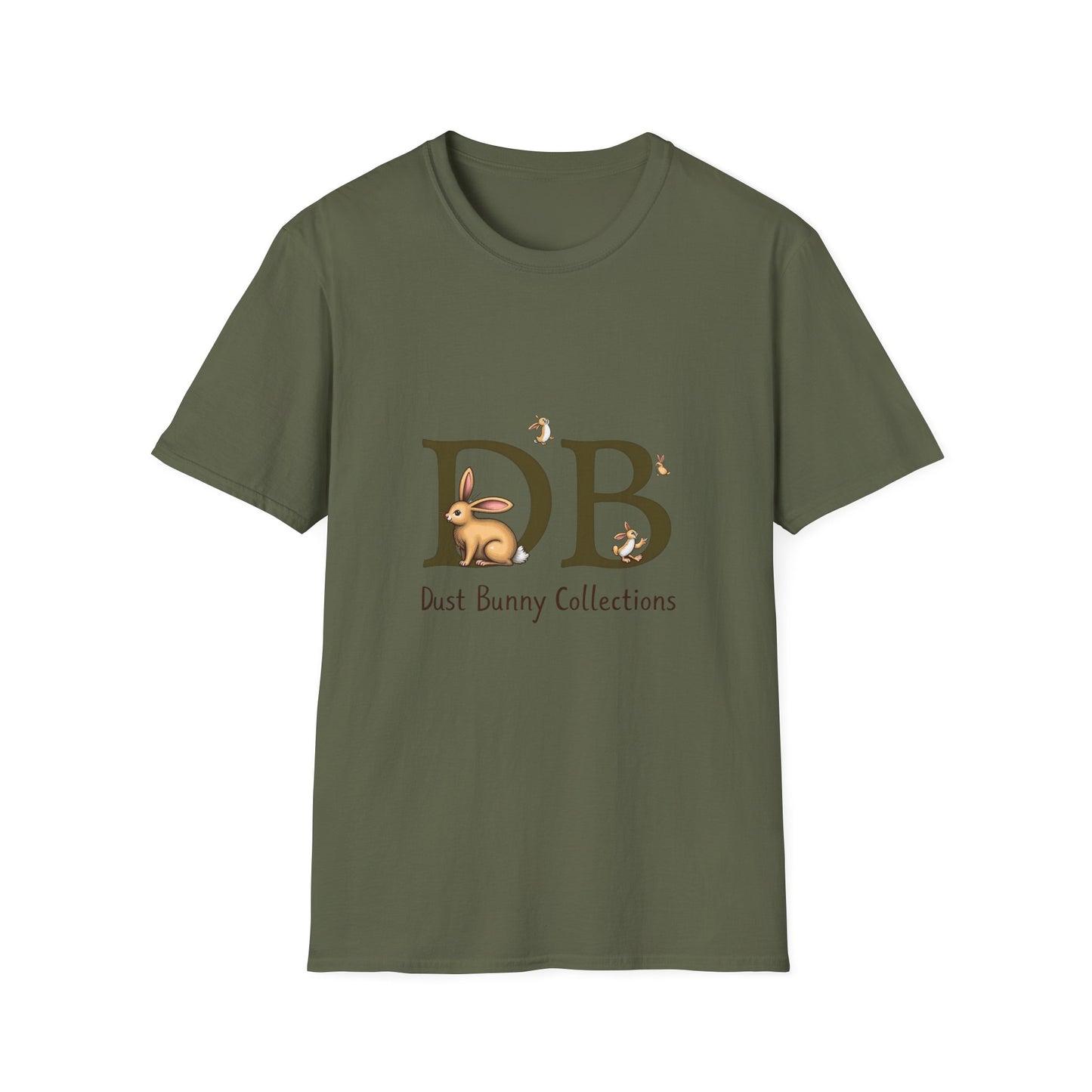 Dust Bunny Unisex Softstyle T-Shirt – Cute Animal Graphic Tee for Animal Lovers