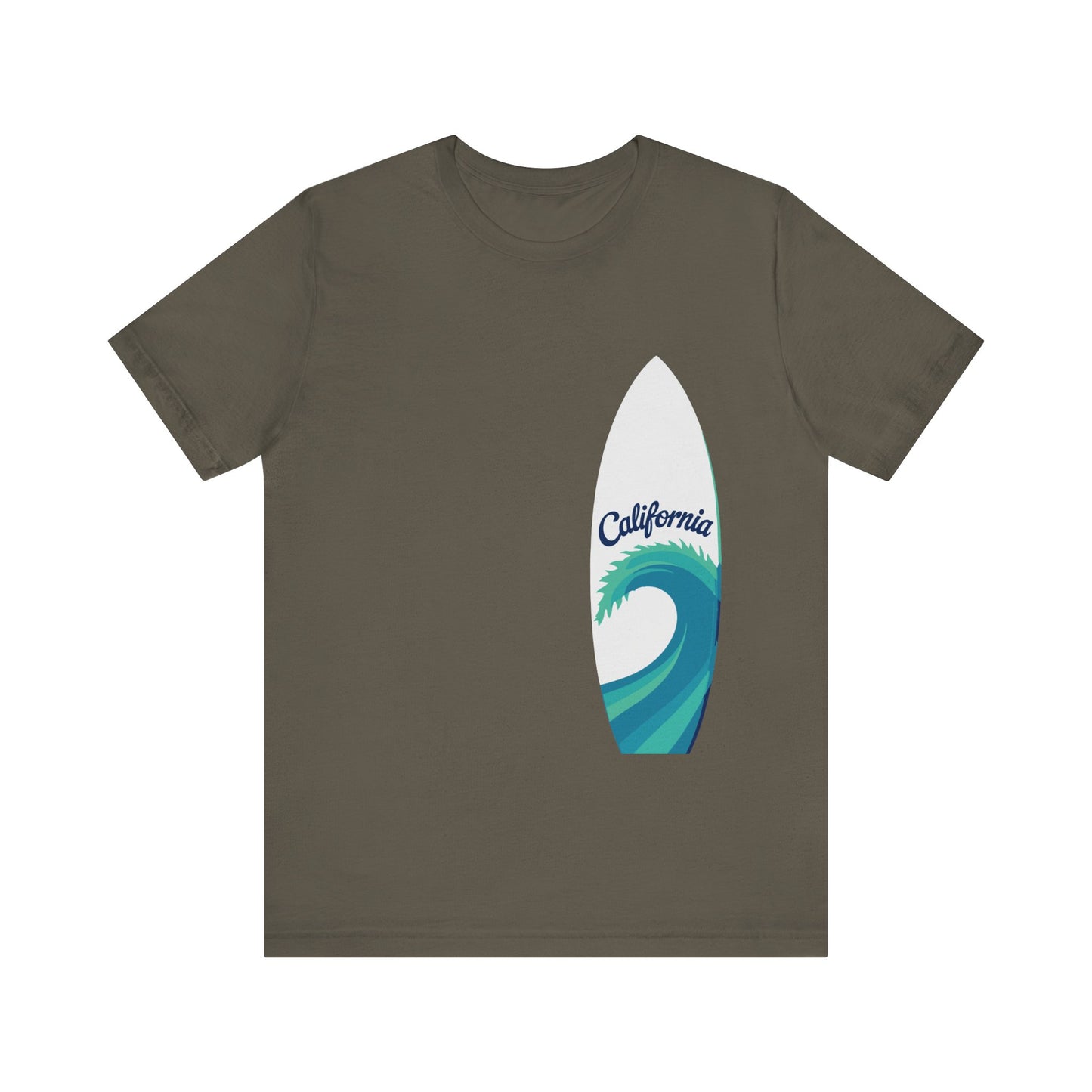 Surfboard Wave Unisex T-Shirt - California Minimalist Design