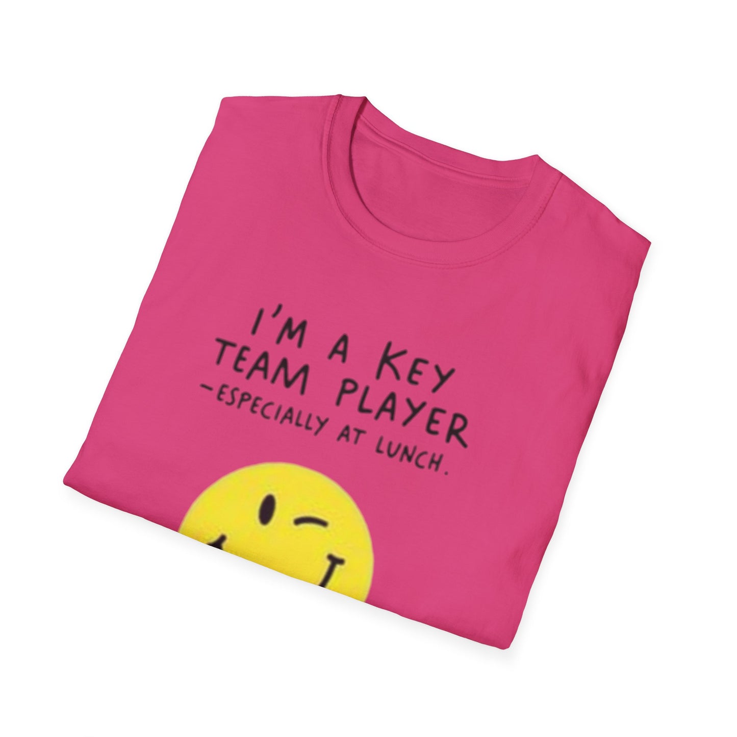 Humorous Unisex Softstyle T-Shirt - "I'm a Key Team Player"