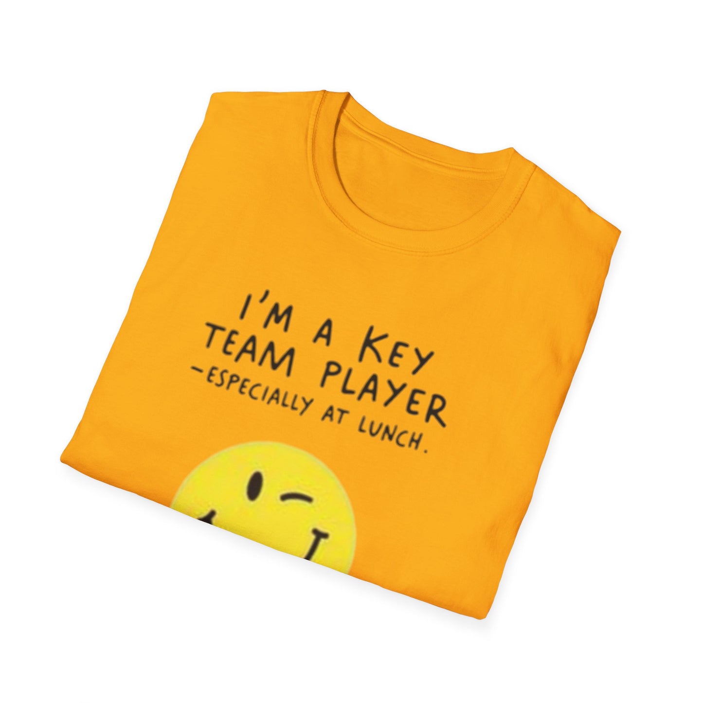 Humorous Unisex Softstyle T-Shirt - "I'm a Key Team Player"