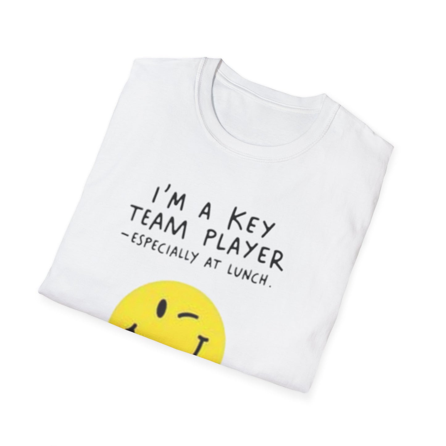Humorous Unisex Softstyle T-Shirt - "I'm a Key Team Player"