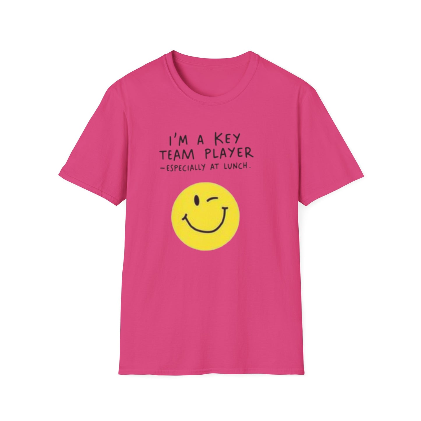 Humorous Unisex Softstyle T-Shirt - "I'm a Key Team Player"