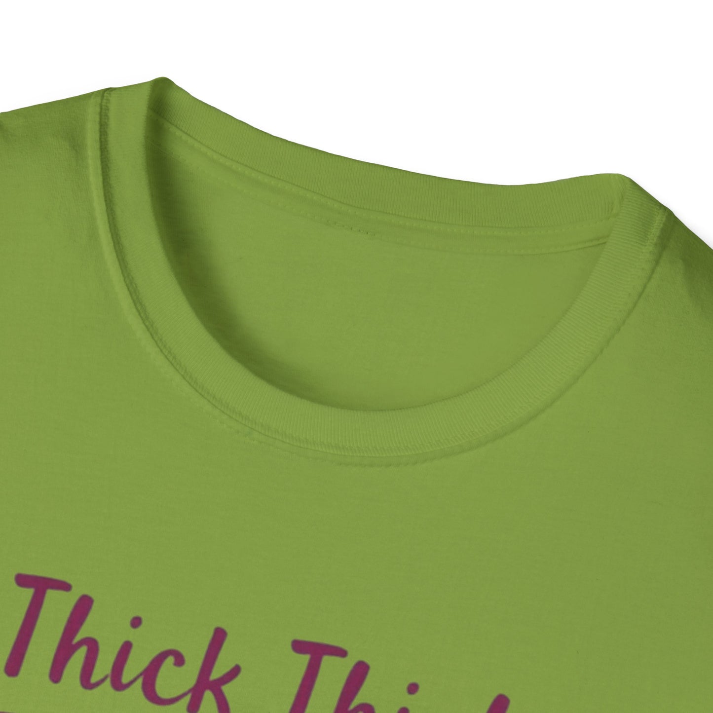 Thick Thigh Thin Patience Unisex Softstyle T-Shirt - Funny Graphic Tee for Body Positivity and Self-Love