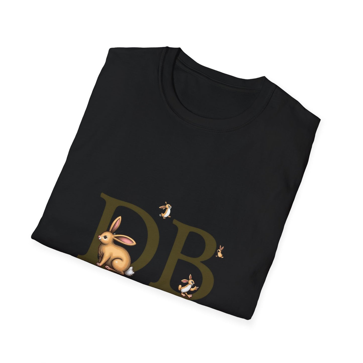 Dust Bunny Unisex Softstyle T-Shirt – Cute Animal Graphic Tee for Animal Lovers