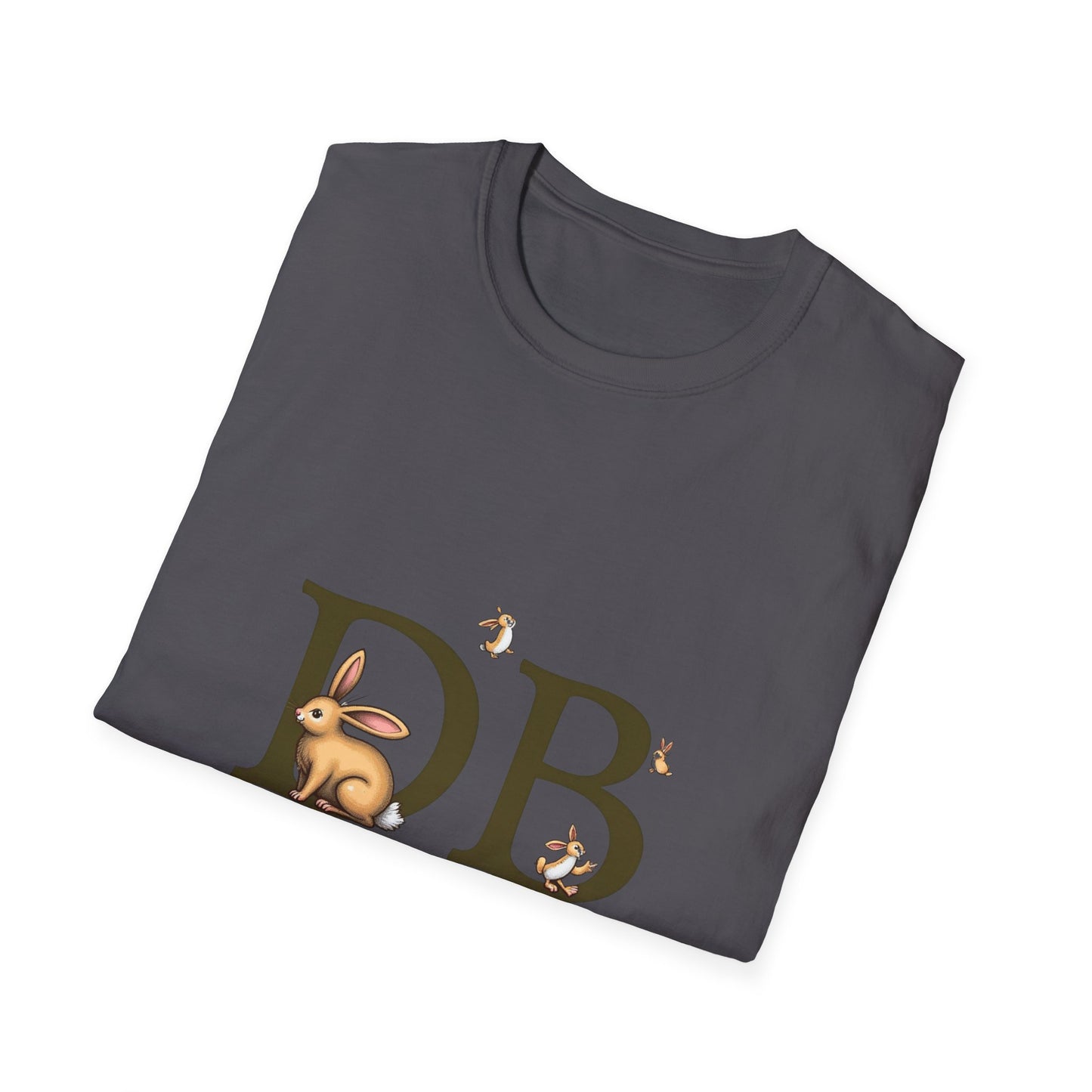 Dust Bunny Unisex Softstyle T-Shirt – Cute Animal Graphic Tee for Animal Lovers