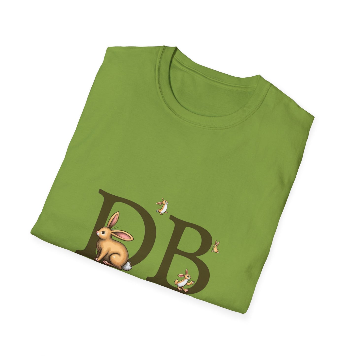 Dust Bunny Unisex Softstyle T-Shirt – Cute Animal Graphic Tee for Animal Lovers