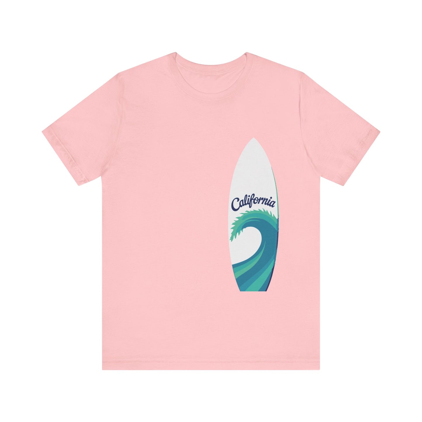 Surfboard Wave Unisex T-Shirt - California Minimalist Design