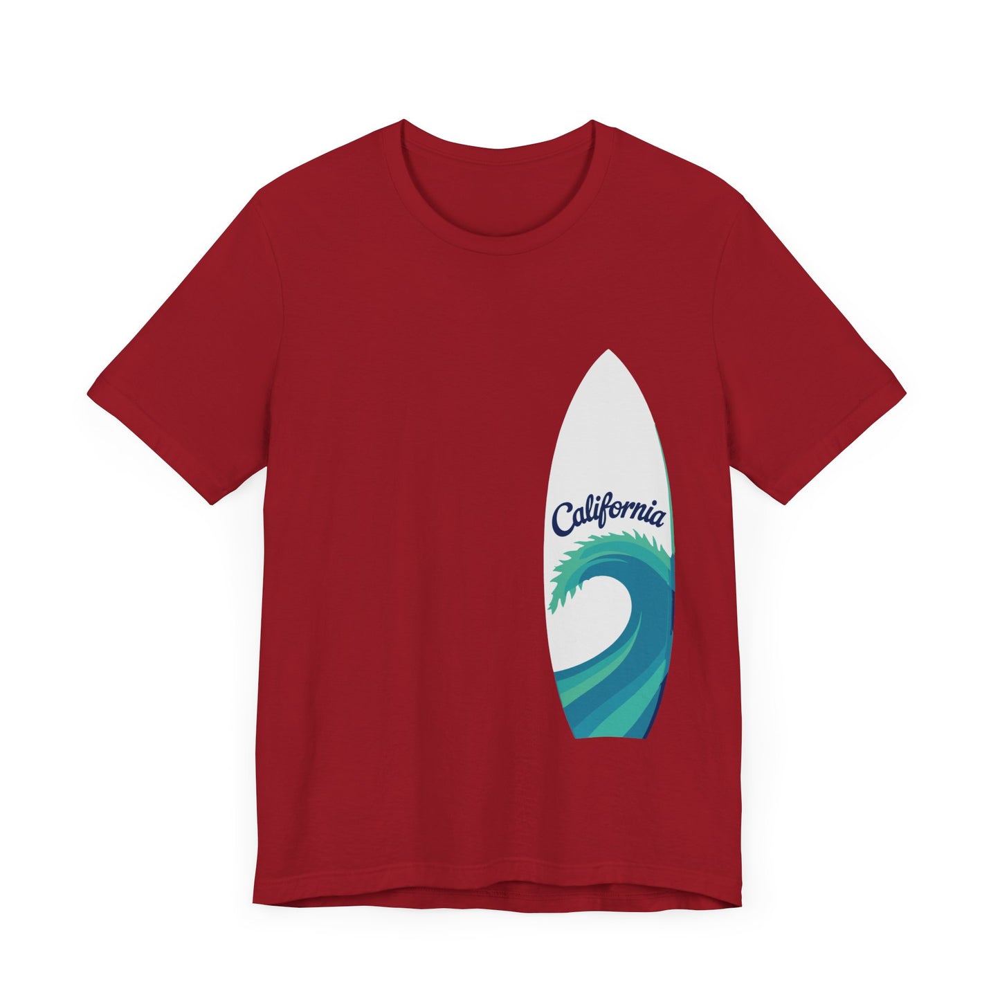 Surfboard Wave Unisex T-Shirt - California Minimalist Design