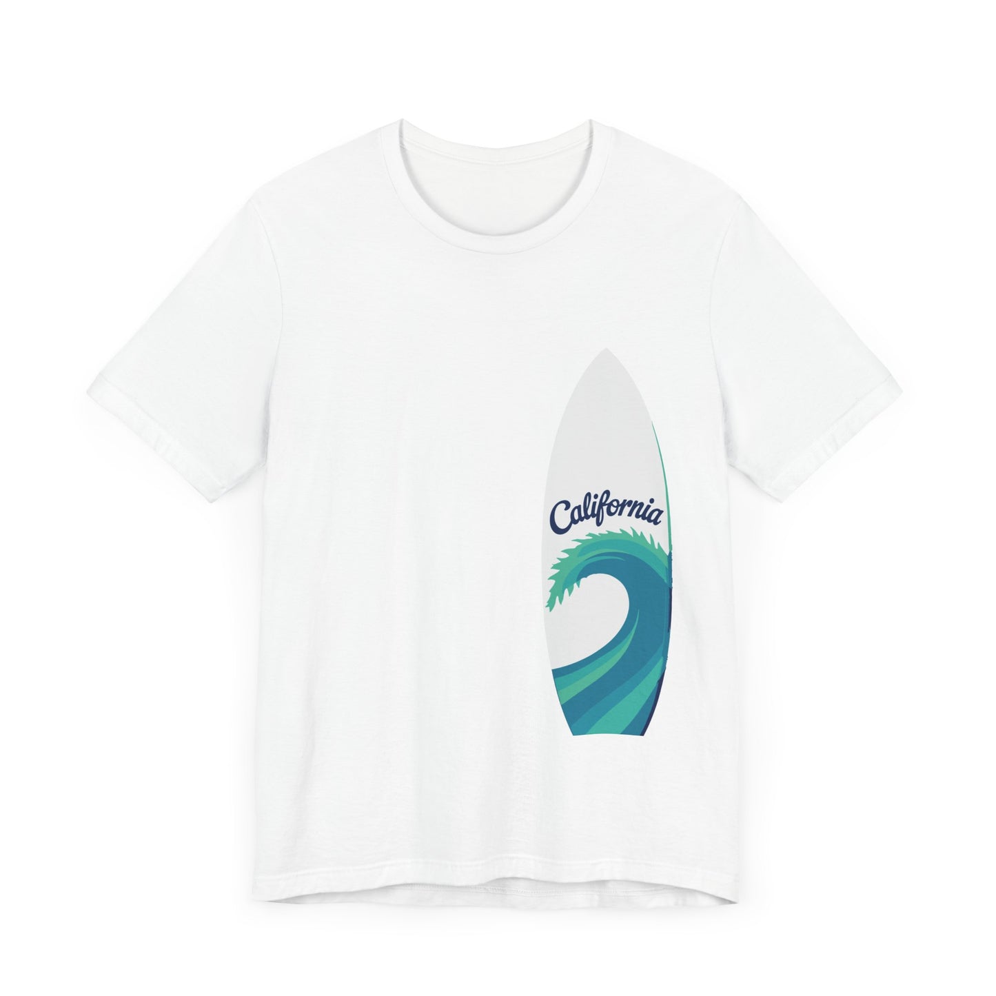 Surfboard Wave Unisex T-Shirt - California Minimalist Design