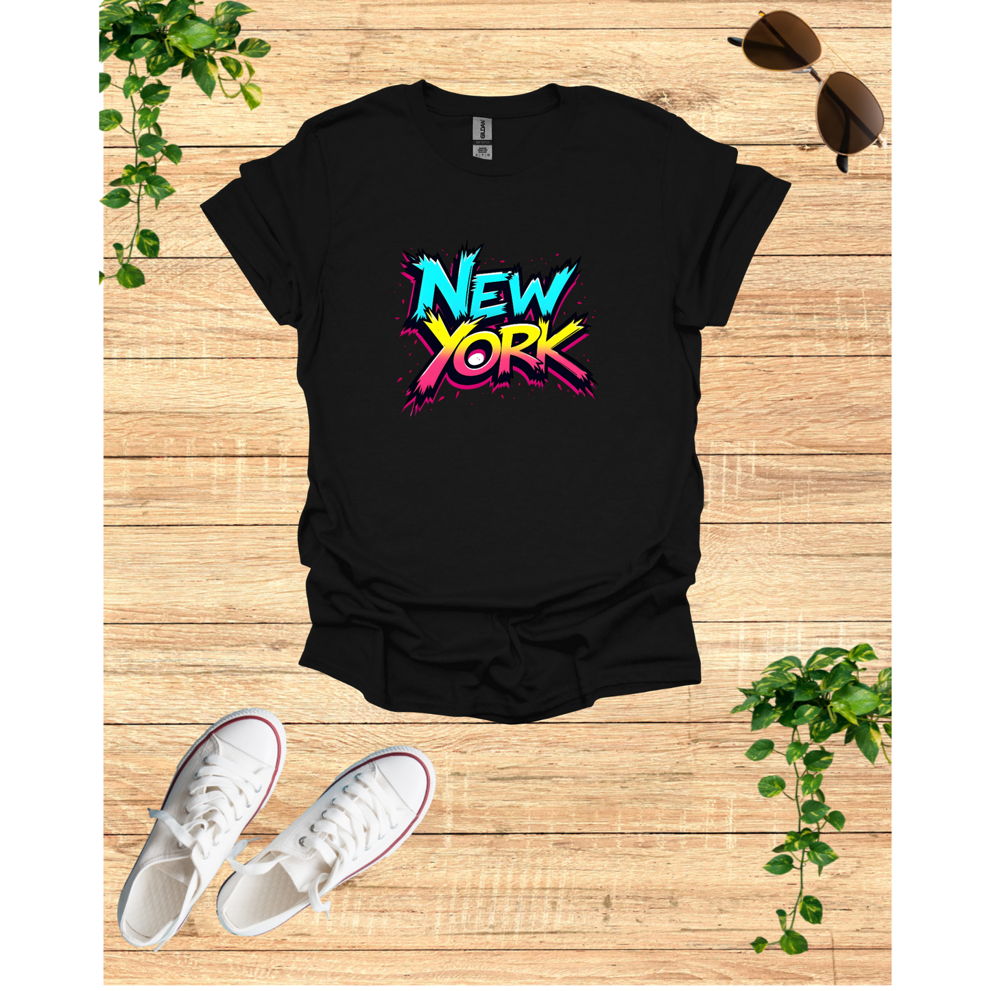 Retro New York Unisex T-Shirt - Colorful Graphic Tee for City Lovers