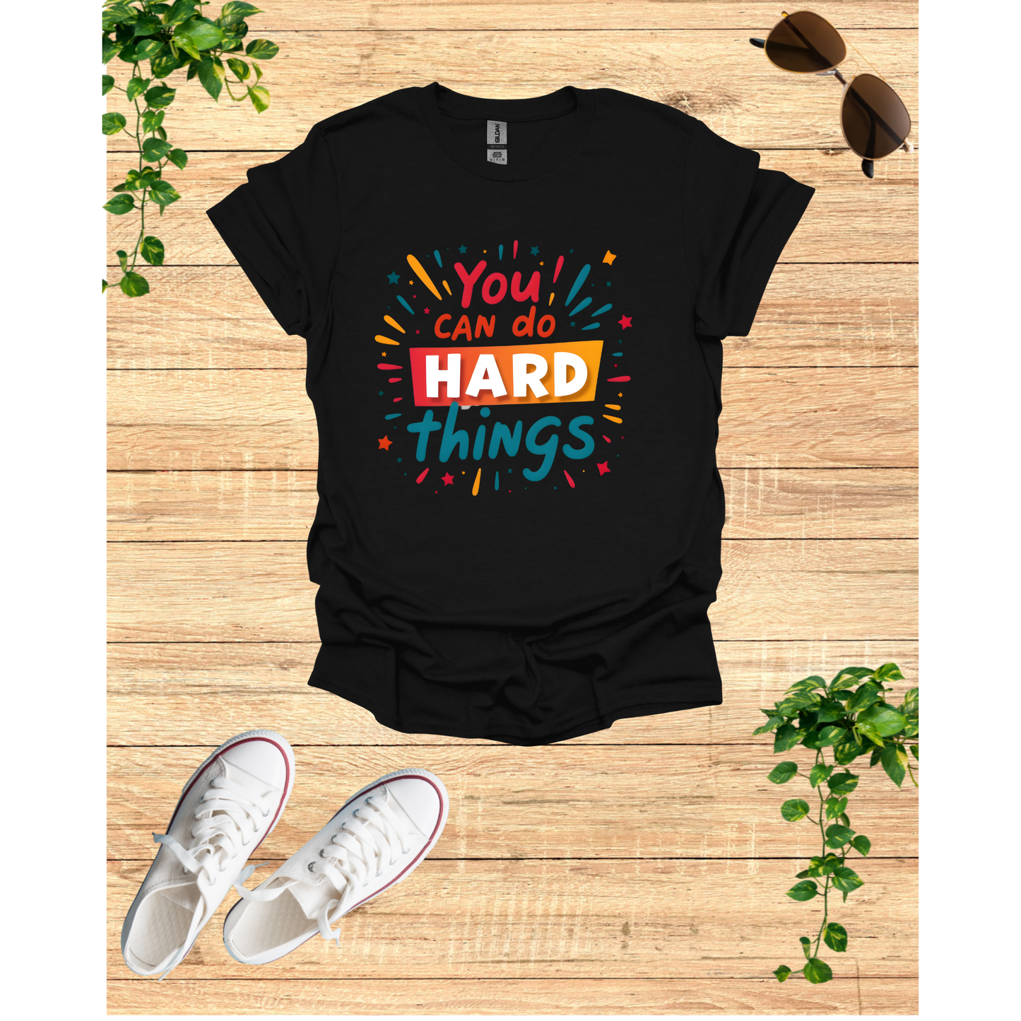 Motivational Unisex Softstyle T-Shirt - "You Can Do Hard Things"