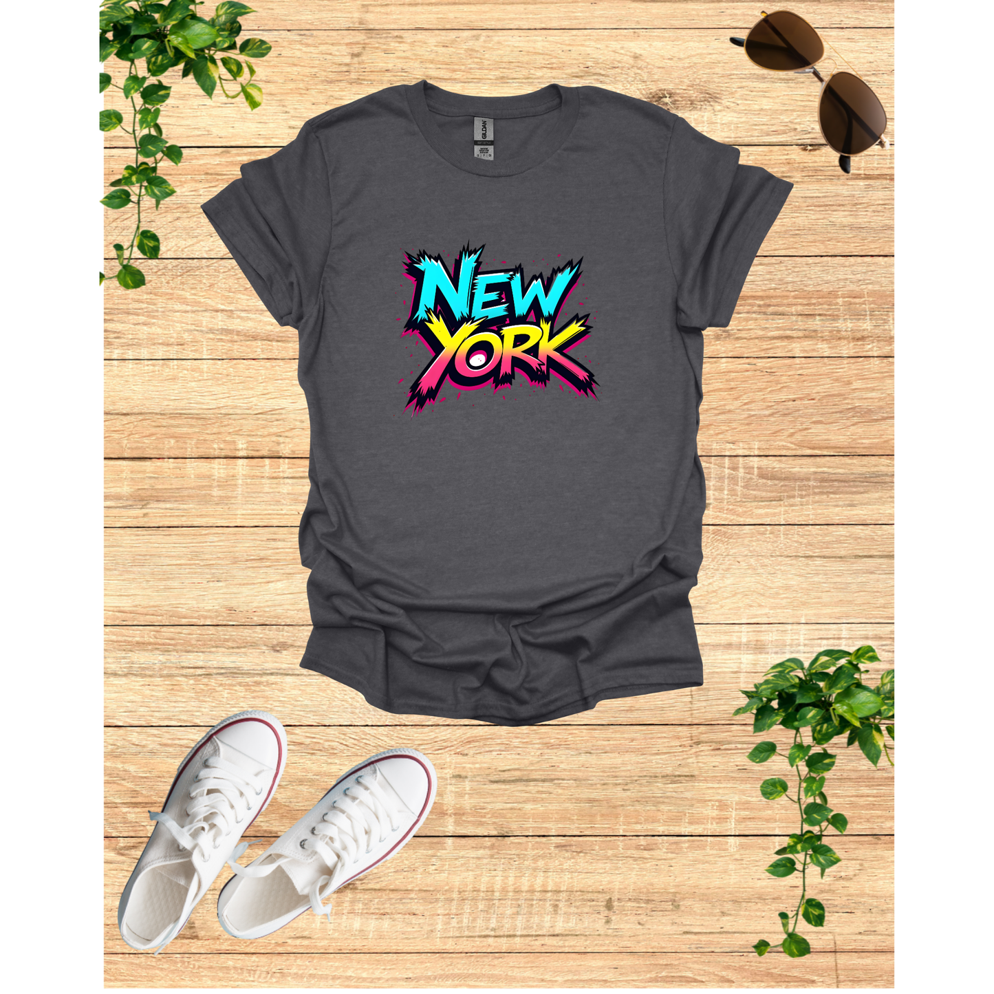 Retro New York Unisex T-Shirt - Colorful Graphic Tee for City Lovers