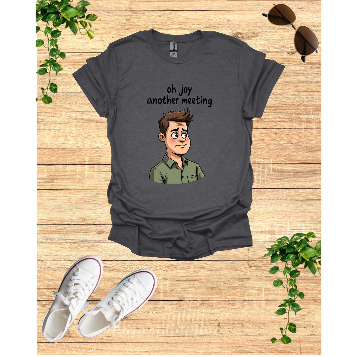 Funny 'Oh Joy Another Meeting' Unisex Softstyle T-Shirt