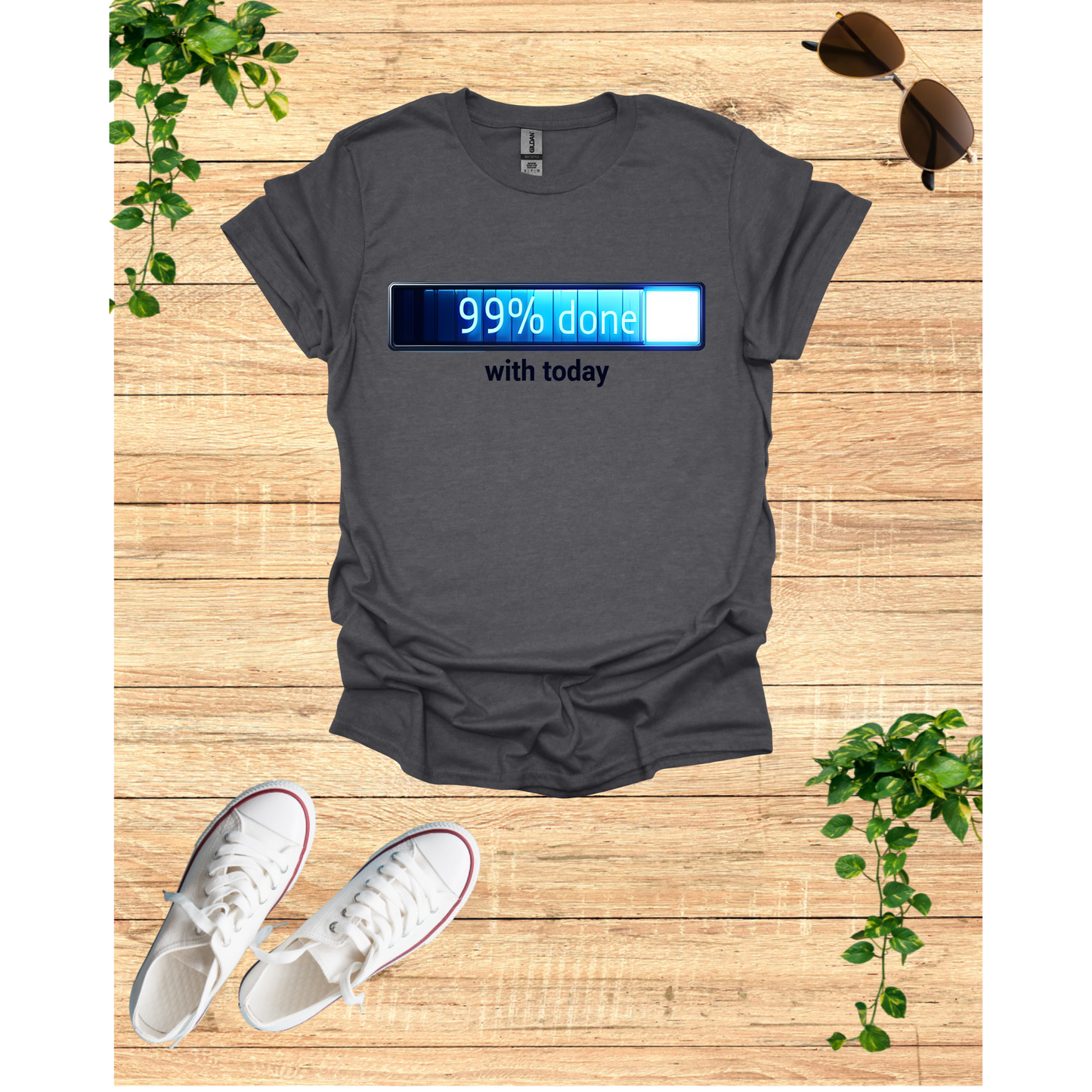 99% Done T-Shirt | Unisex Softstyle Tee for Casual Days, Funny Gift, Motivational Apparel, Everyday Comfort, Relaxed Fit