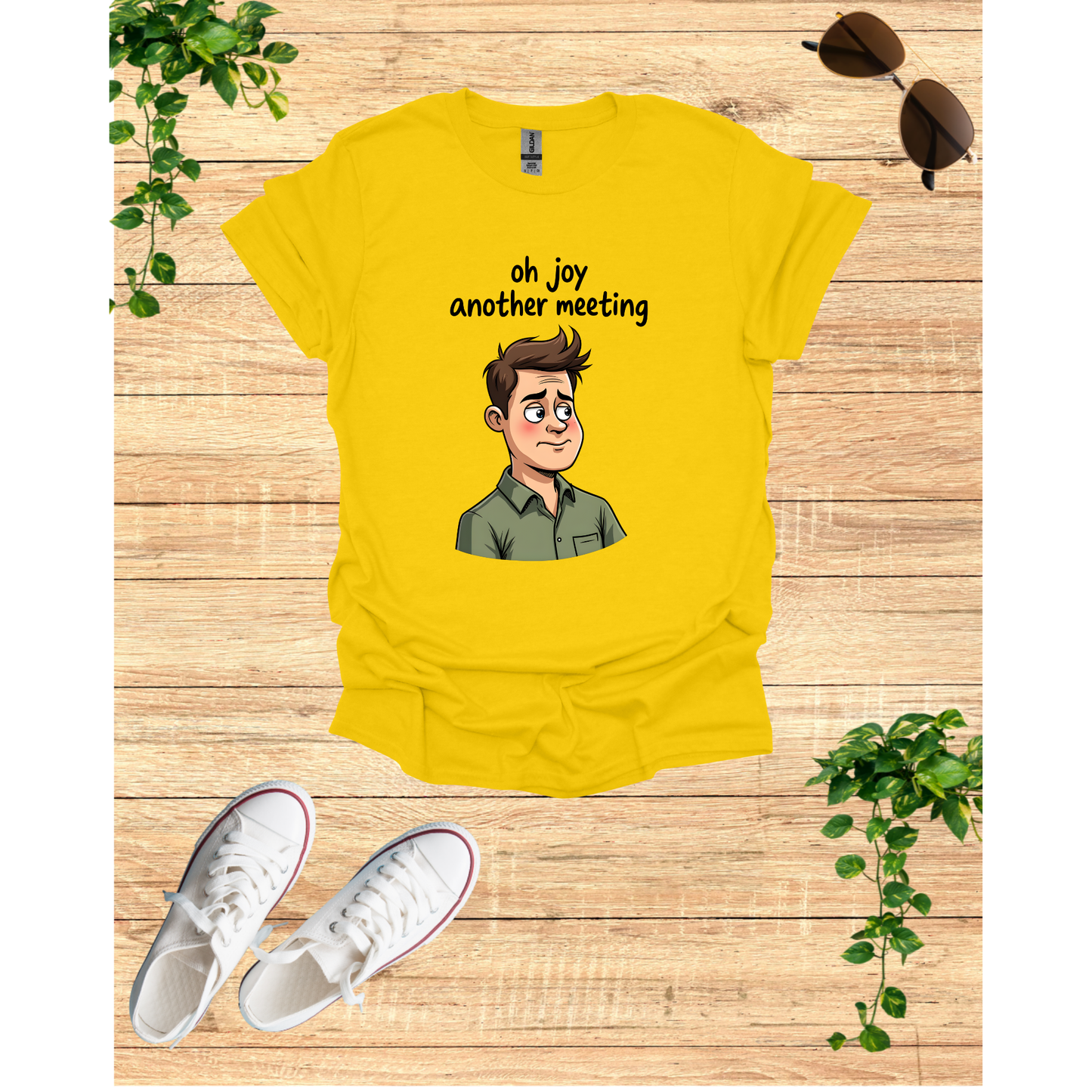 Funny 'Oh Joy Another Meeting' Unisex Softstyle T-Shirt