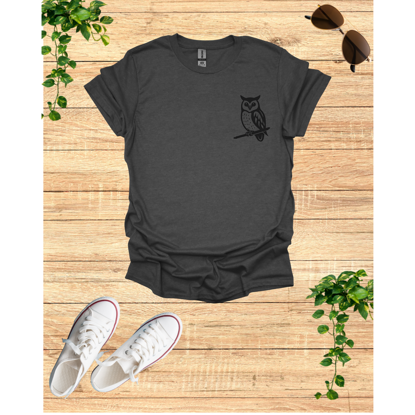Charming Owl Unisex Softstyle T-Shirt - Cozy & Stylish for Nature Lovers