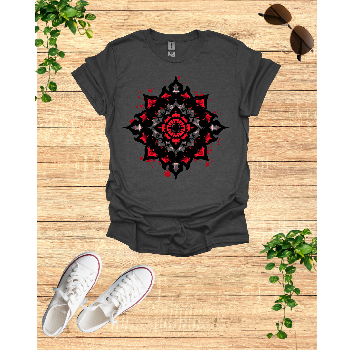 Mandala Art Unisex Softstyle T-Shirt – Trendy Casual Wear for Meditation & Yoga Enthusiasts