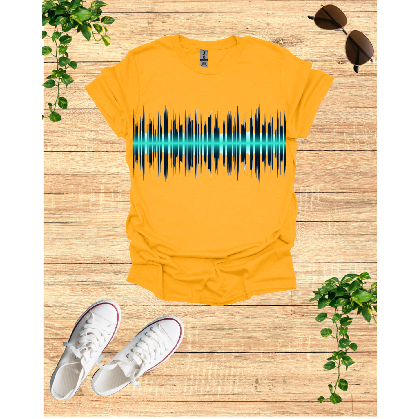 Sound Wave Unisex Softstyle T-Shirt | Music Lover Gift