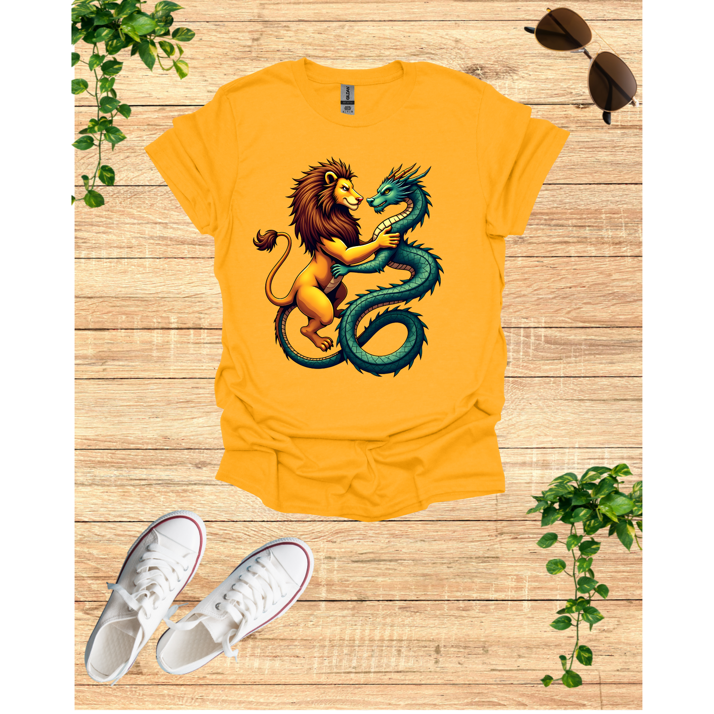 Lion, Dragon union T-shirt