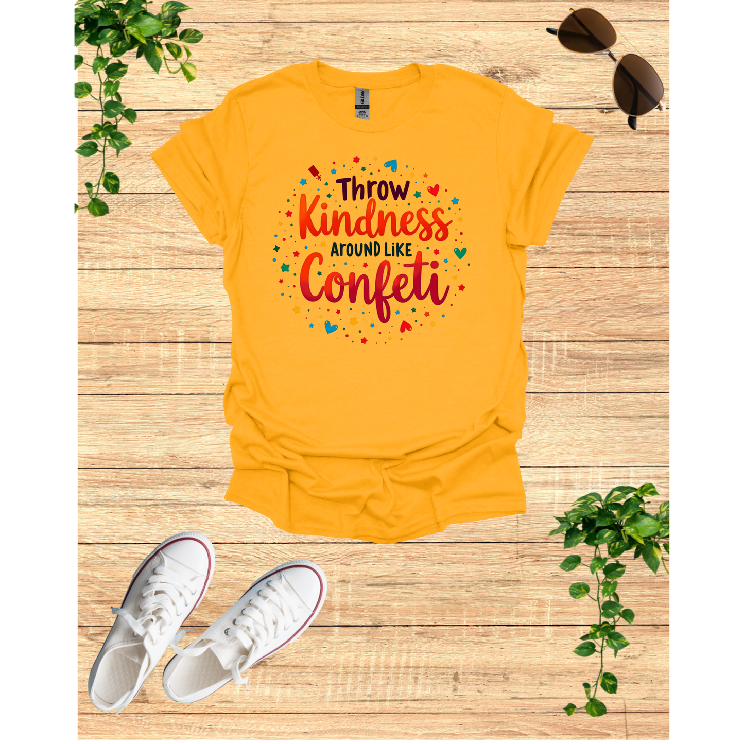 Confetti Kindness Unisex T-Shirt - Celebrate Positivity