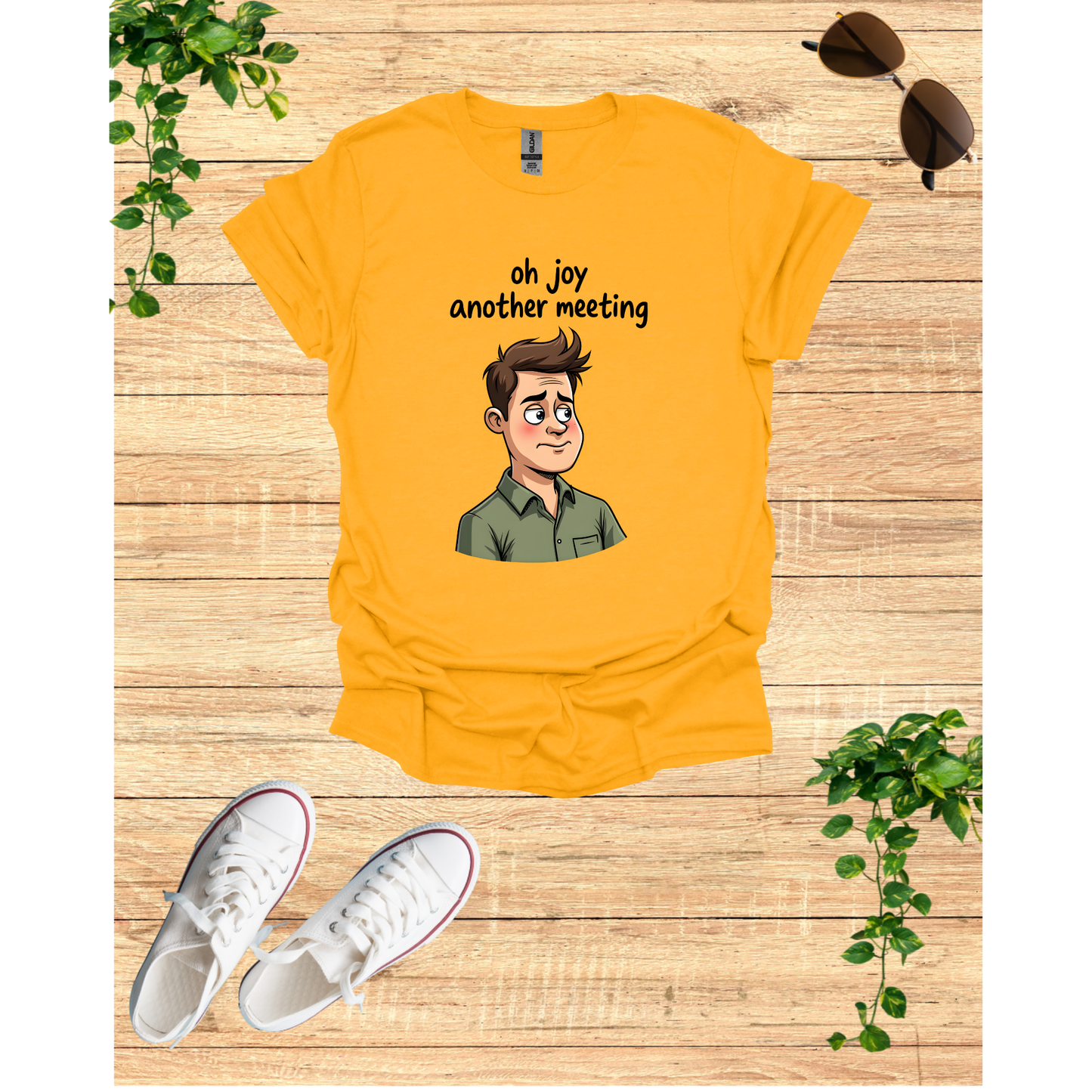Funny 'Oh Joy Another Meeting' Unisex Softstyle T-Shirt