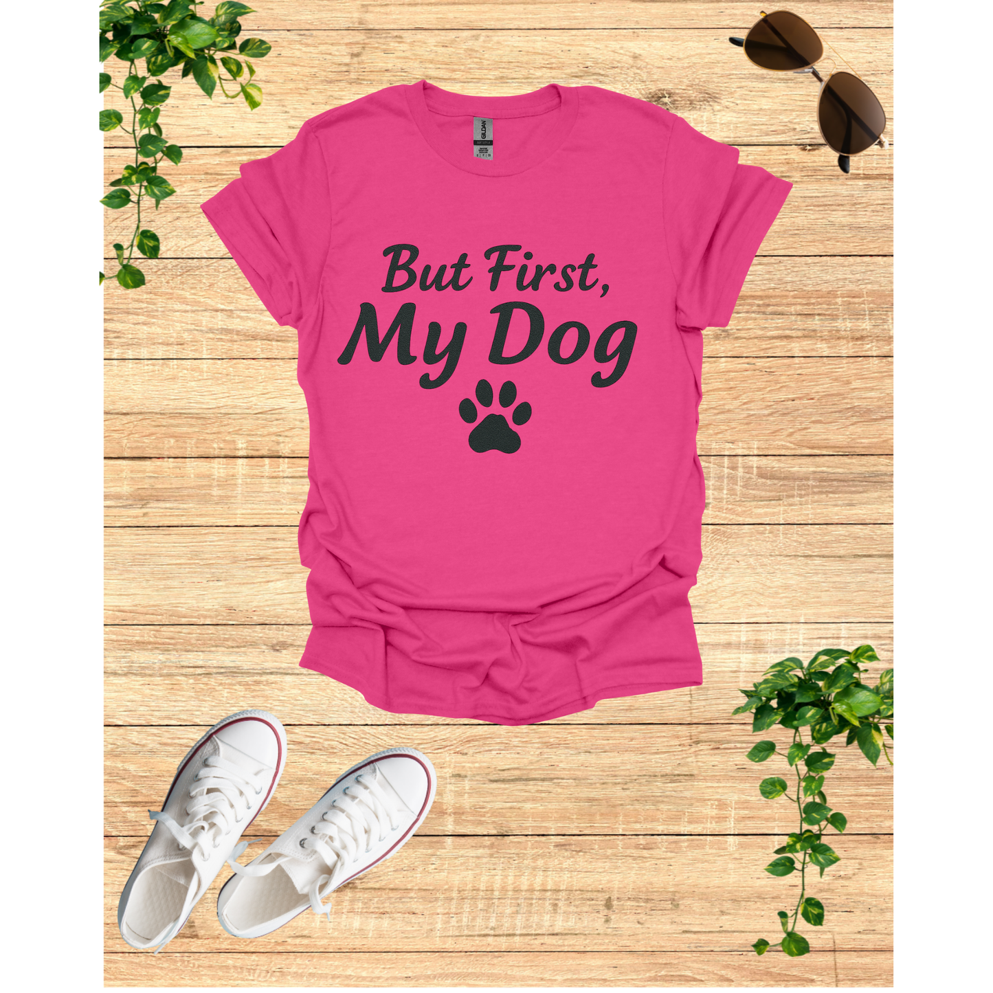My dog First, My Dog Unisex T-Shirt | Perfect Gift for Dog Lovers | Funny Pet T-Shirt | Casual Wear | Dog Mom Gift