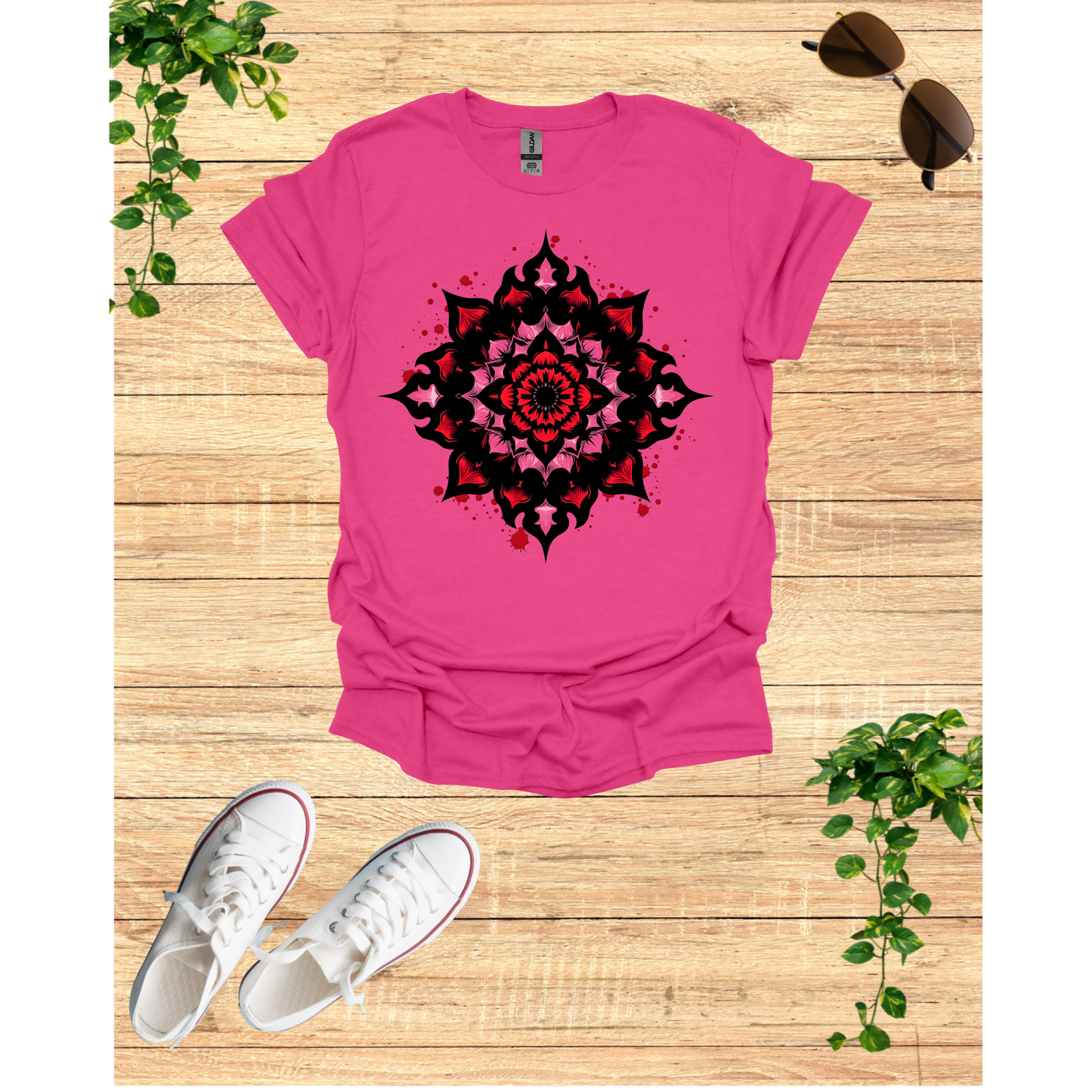 Mandala Art Unisex Softstyle T-Shirt – Trendy Casual Wear for Meditation & Yoga Enthusiasts