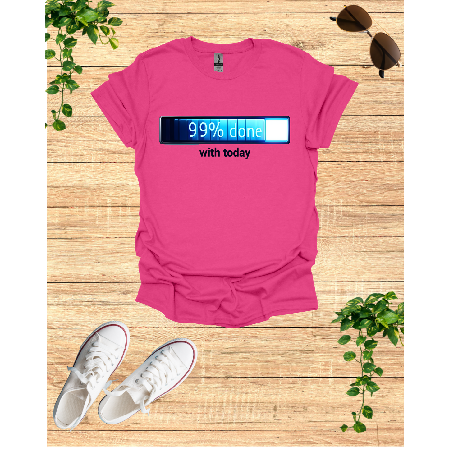 99% Done T-Shirt | Unisex Softstyle Tee for Casual Days, Funny Gift, Motivational Apparel, Everyday Comfort, Relaxed Fit