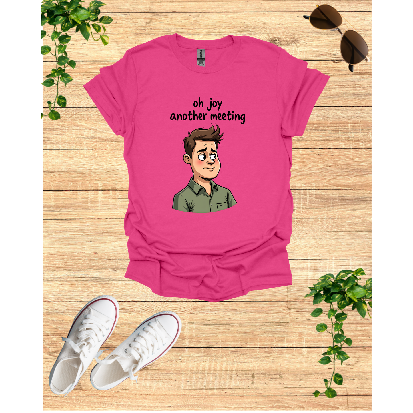 Funny 'Oh Joy Another Meeting' Unisex Softstyle T-Shirt