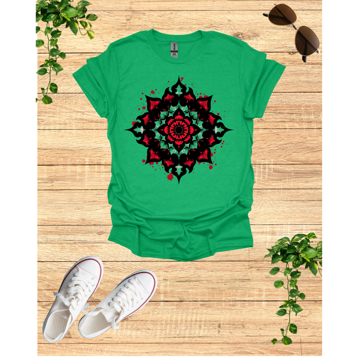 Mandala Art Unisex Softstyle T-Shirt – Trendy Casual Wear for Meditation & Yoga Enthusiasts