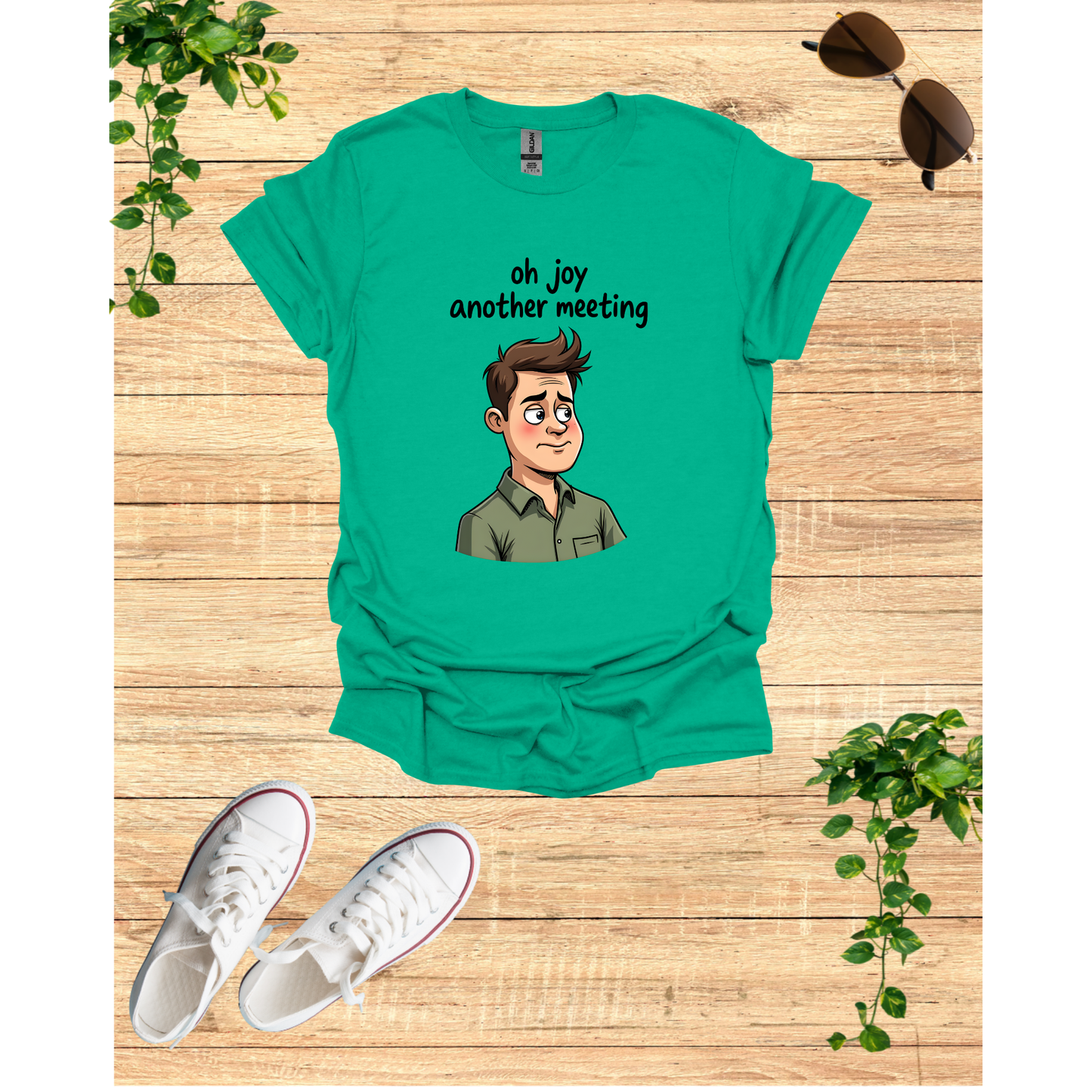 Funny 'Oh Joy Another Meeting' Unisex Softstyle T-Shirt