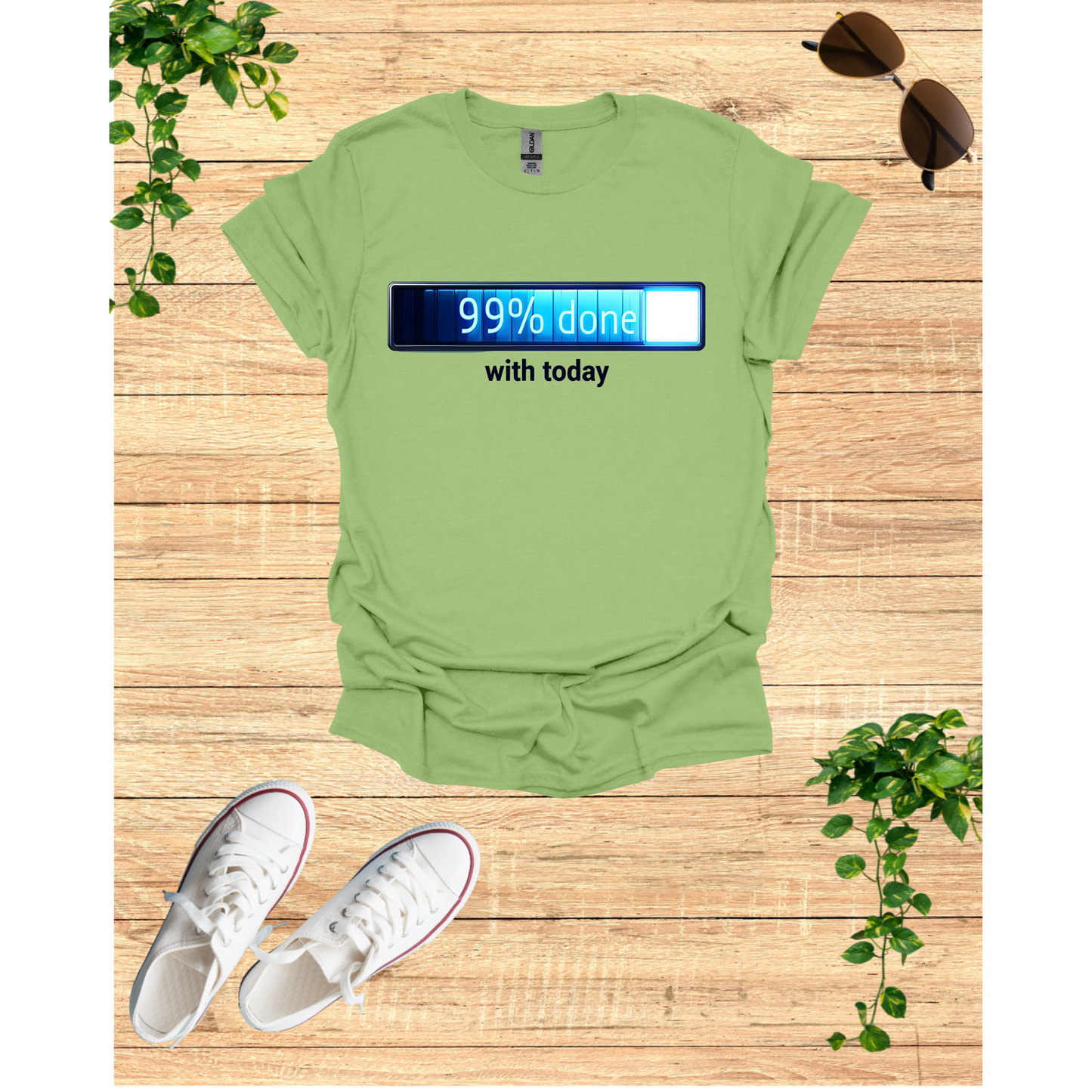 99% Done T-Shirt | Unisex Softstyle Tee for Casual Days, Funny Gift, Motivational Apparel, Everyday Comfort, Relaxed Fit