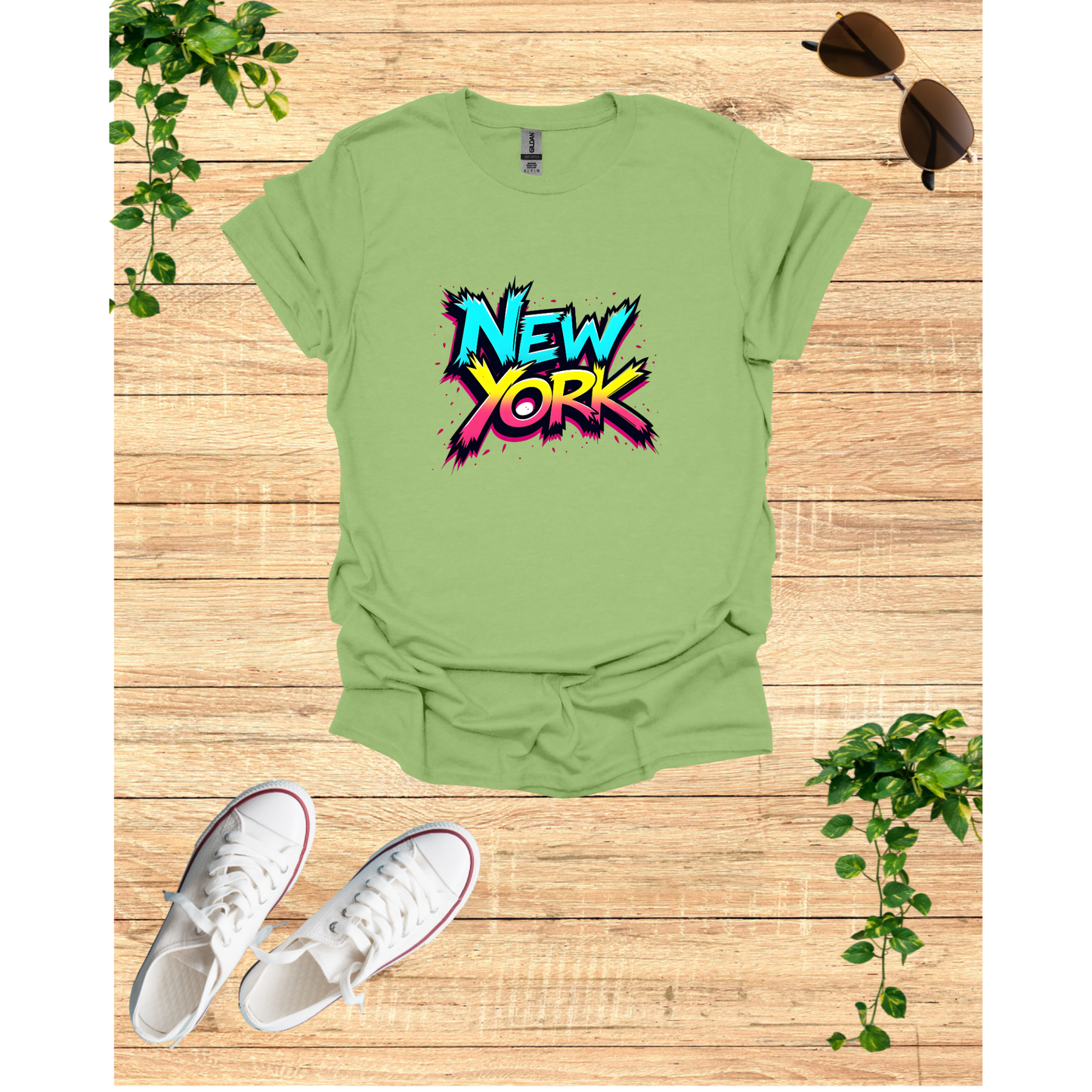 Retro New York Unisex T-Shirt - Colorful Graphic Tee for City Lovers