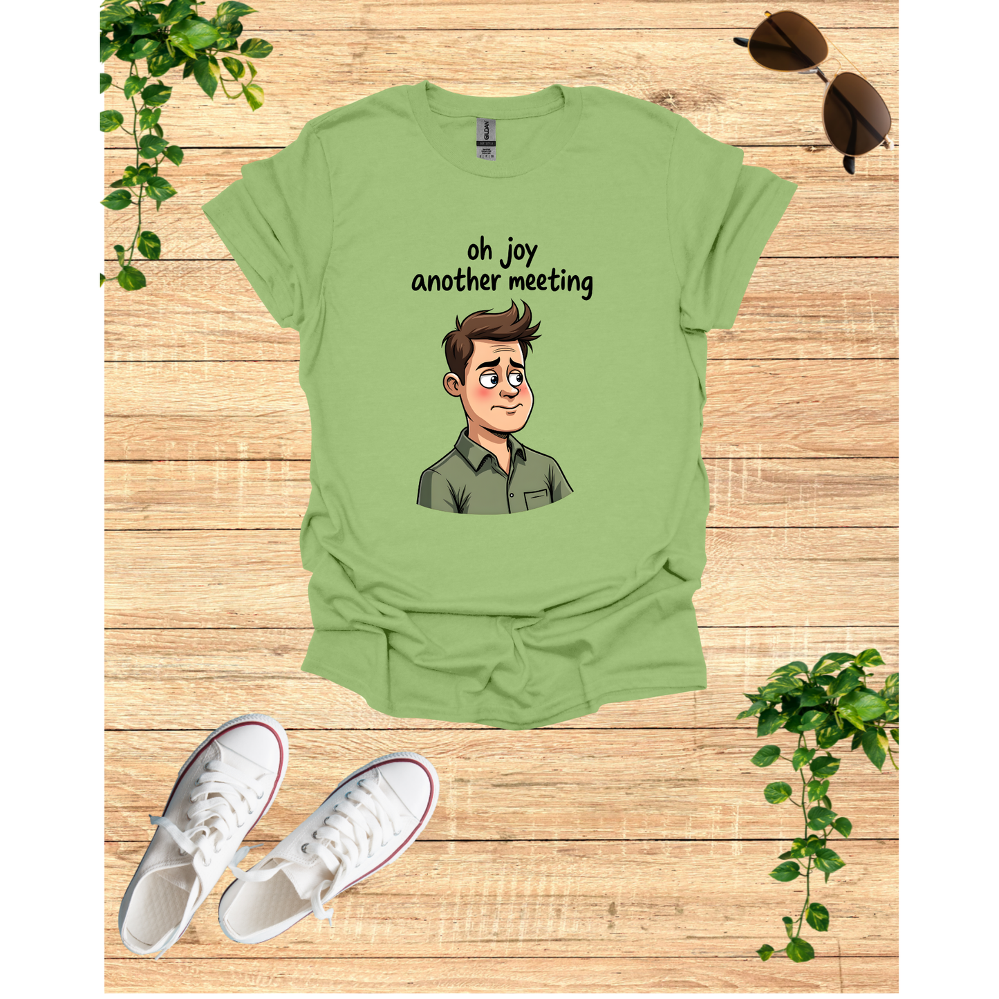 Funny 'Oh Joy Another Meeting' Unisex Softstyle T-Shirt