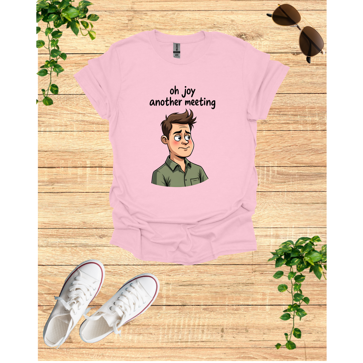 Funny 'Oh Joy Another Meeting' Unisex Softstyle T-Shirt