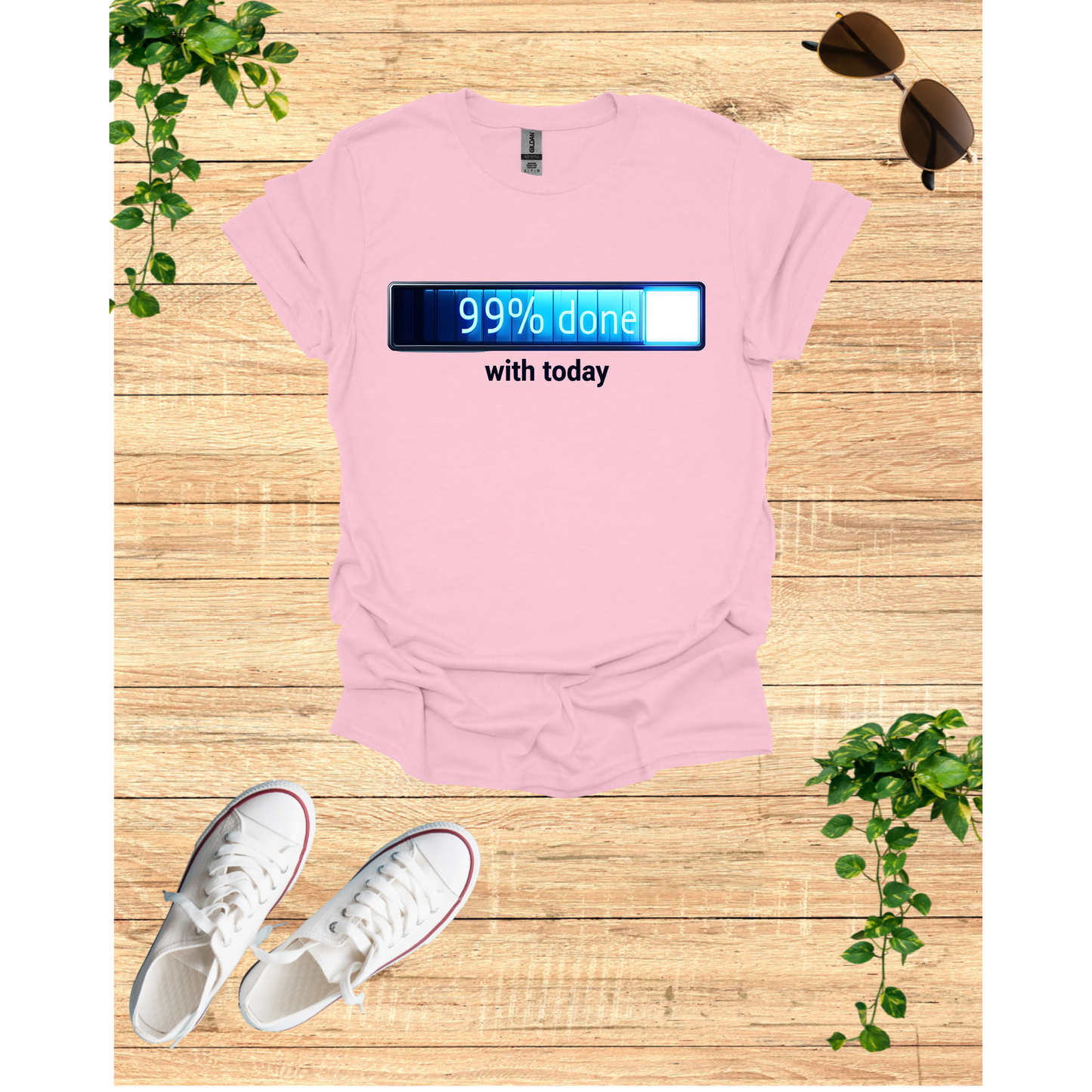 99% Done T-Shirt | Unisex Softstyle Tee for Casual Days, Funny Gift, Motivational Apparel, Everyday Comfort, Relaxed Fit