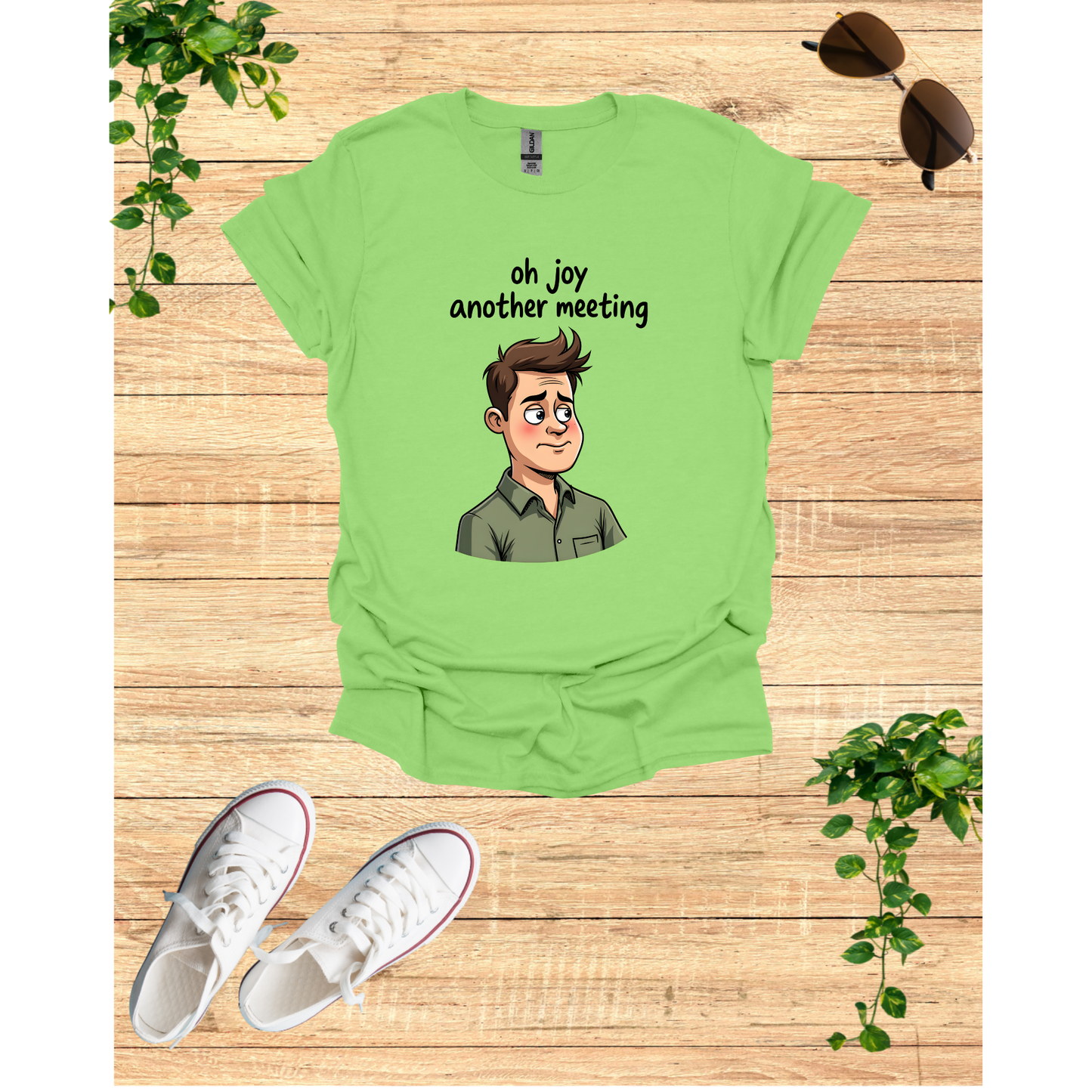 Funny 'Oh Joy Another Meeting' Unisex Softstyle T-Shirt