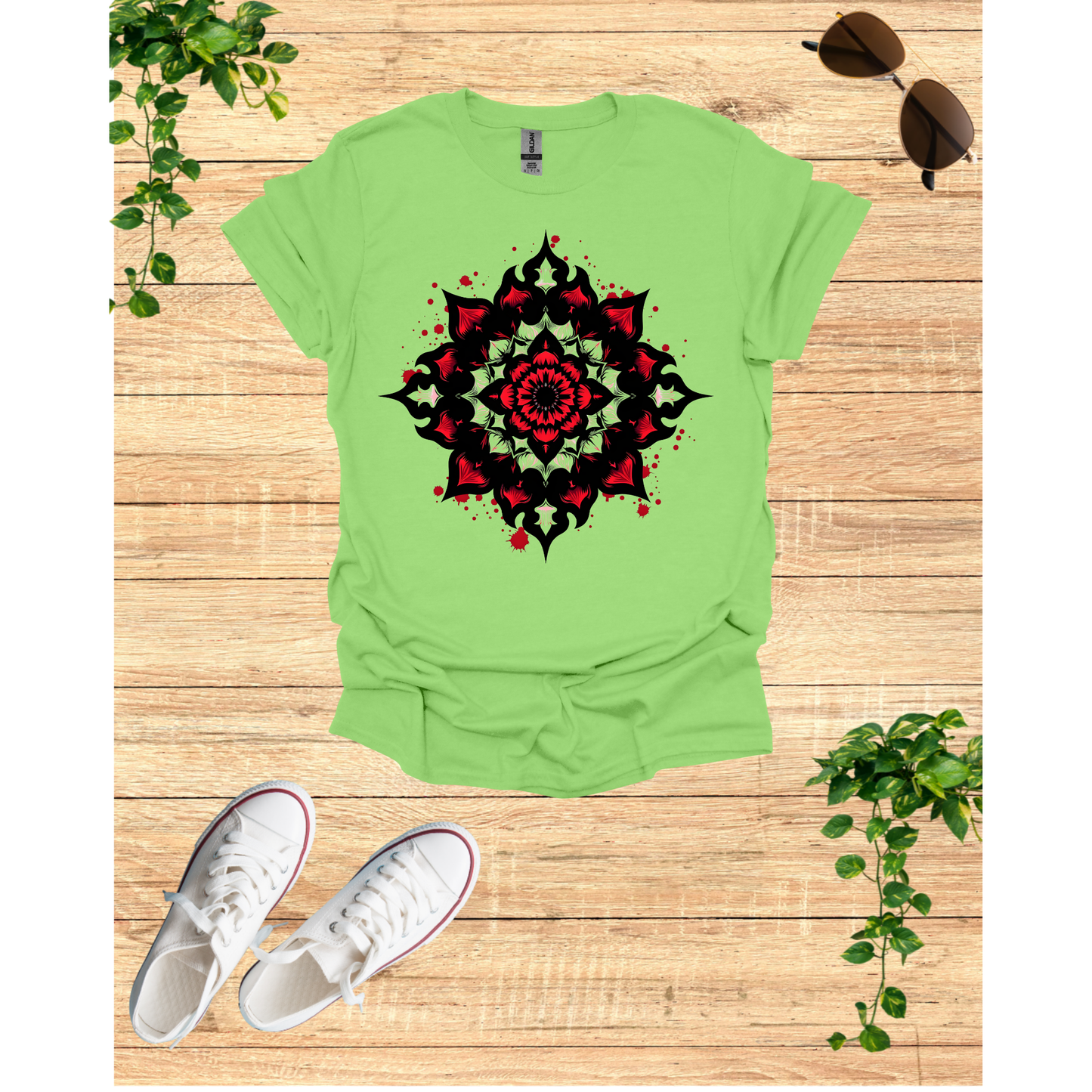 Mandala Art Unisex Softstyle T-Shirt – Trendy Casual Wear for Meditation & Yoga Enthusiasts