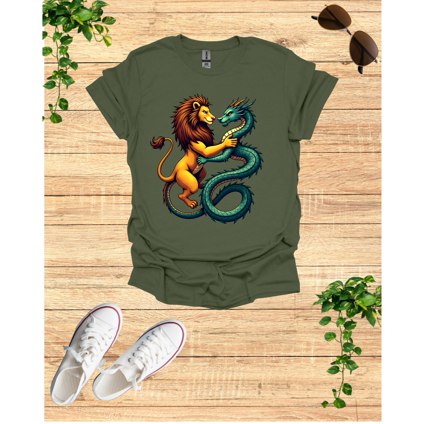 Lion, Dragon union T-shirt