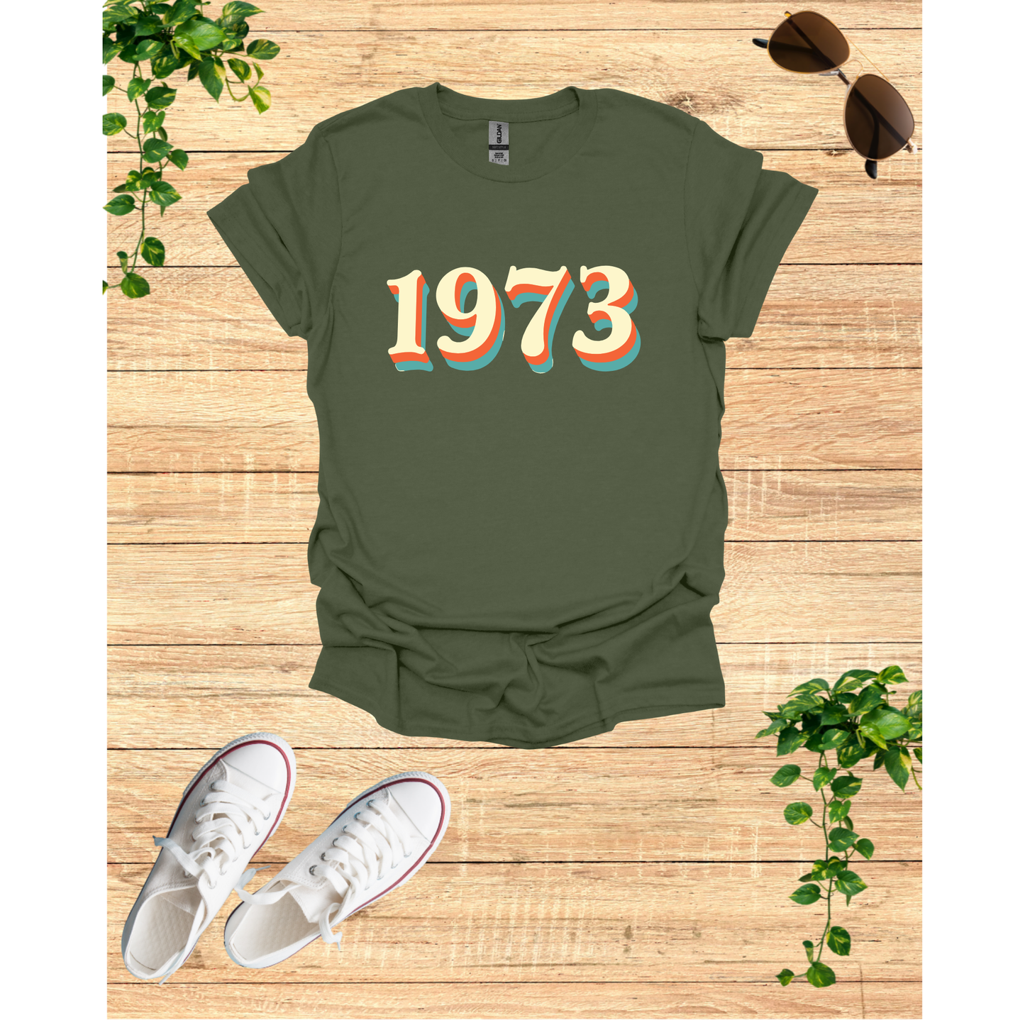 Retro 1973 Unisex Jersey Tee - Vintage Style Short Sleeve T-Shirt