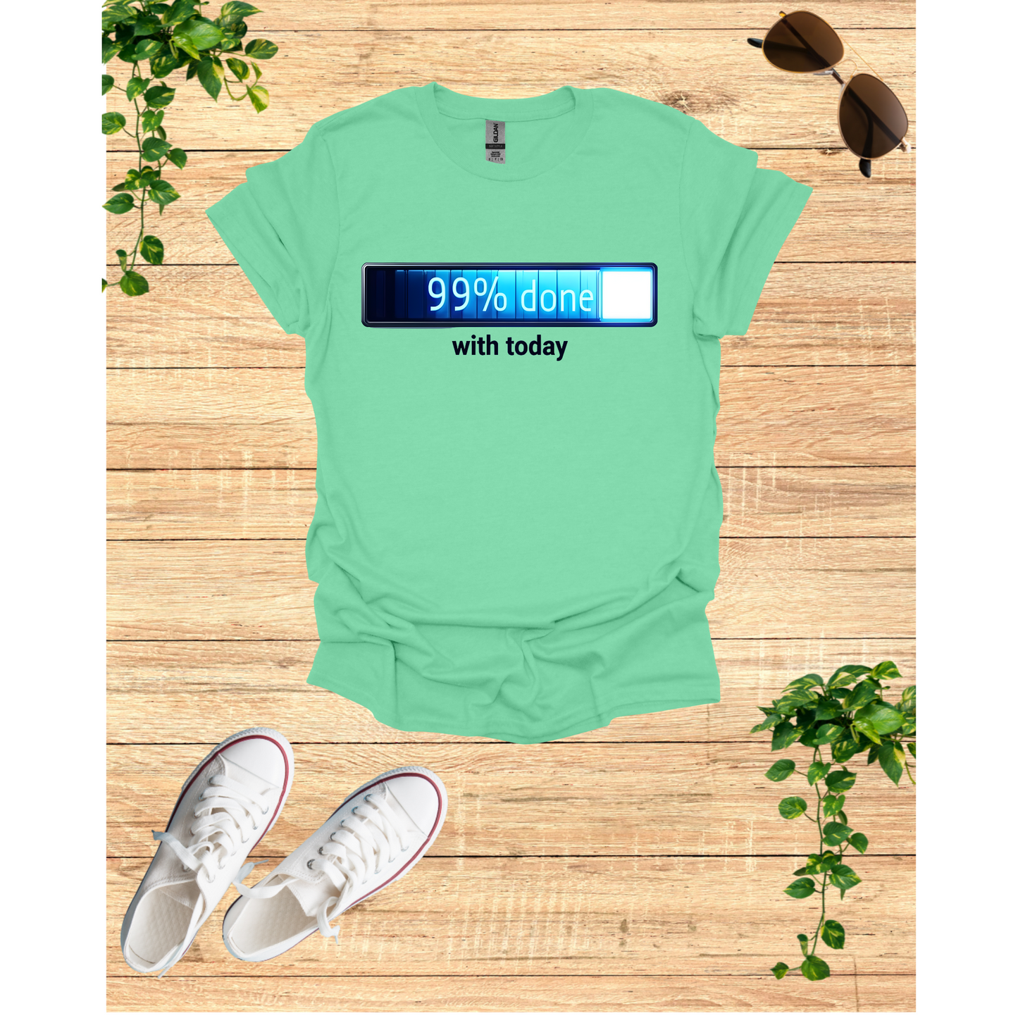 99% Done T-Shirt | Unisex Softstyle Tee for Casual Days, Funny Gift, Motivational Apparel, Everyday Comfort, Relaxed Fit