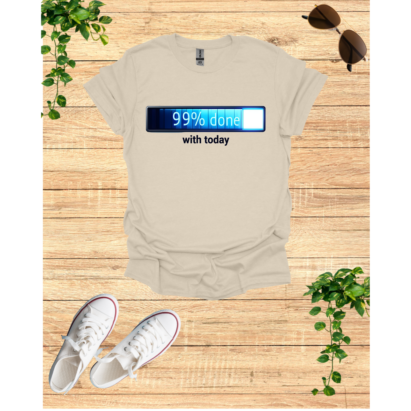 99% Done T-Shirt | Unisex Softstyle Tee for Casual Days, Funny Gift, Motivational Apparel, Everyday Comfort, Relaxed Fit