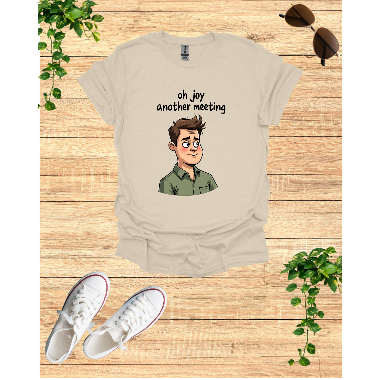 Funny 'Oh Joy Another Meeting' Unisex Softstyle T-Shirt