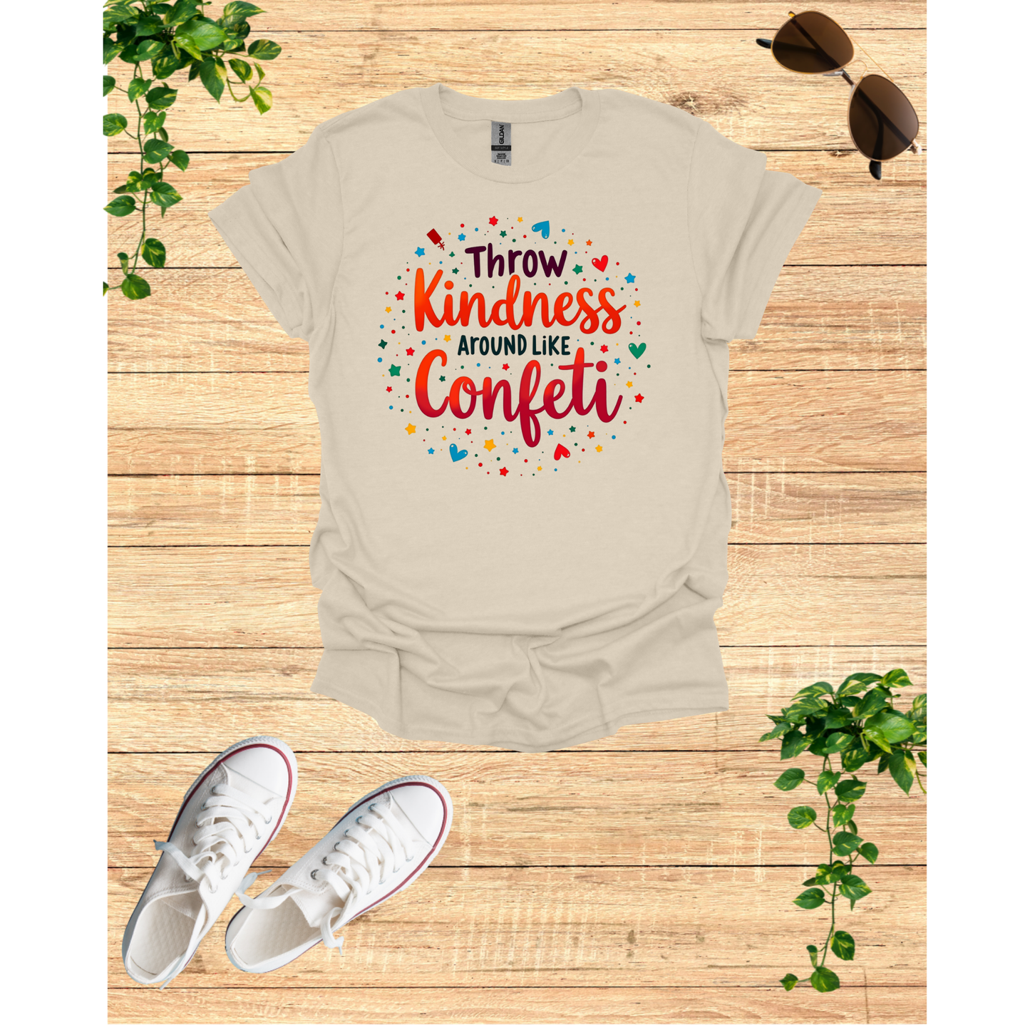 Confetti Kindness Unisex T-Shirt - Celebrate Positivity