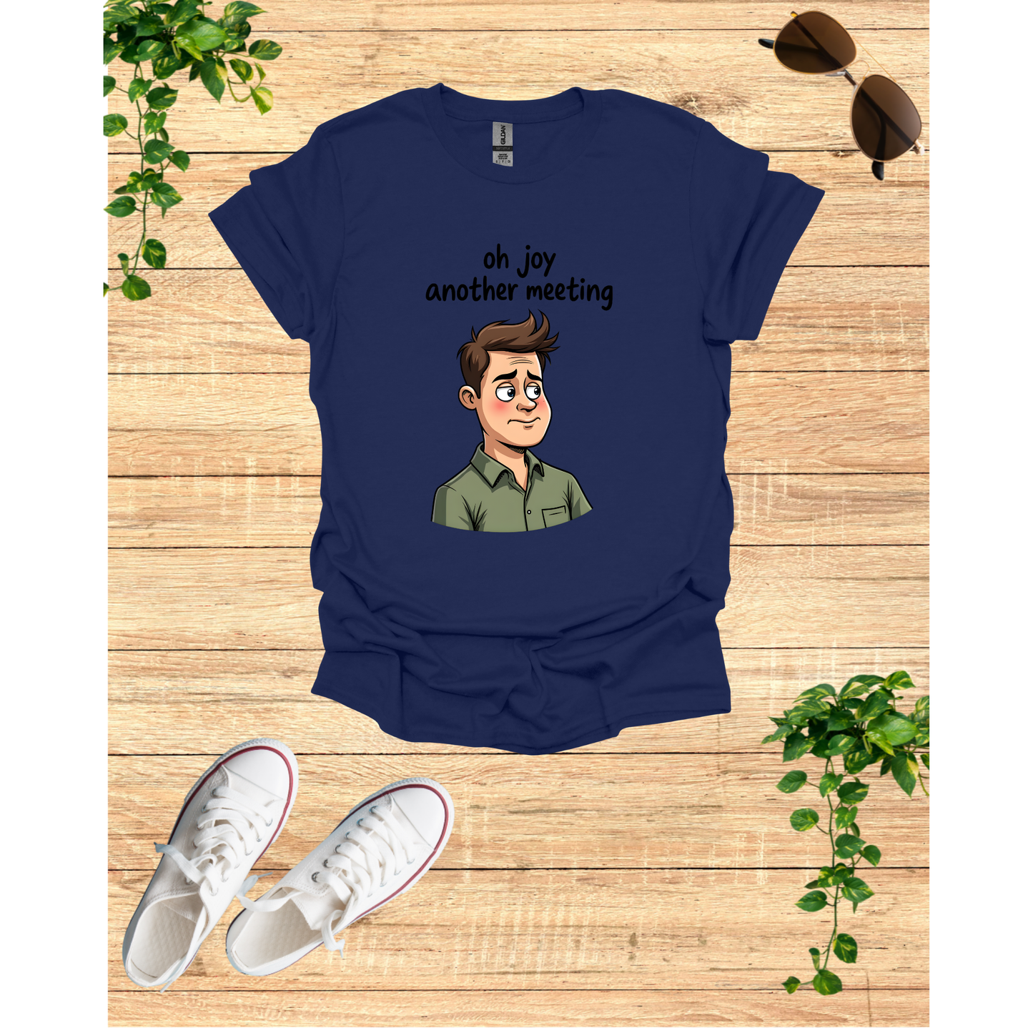 Funny 'Oh Joy Another Meeting' Unisex Softstyle T-Shirt